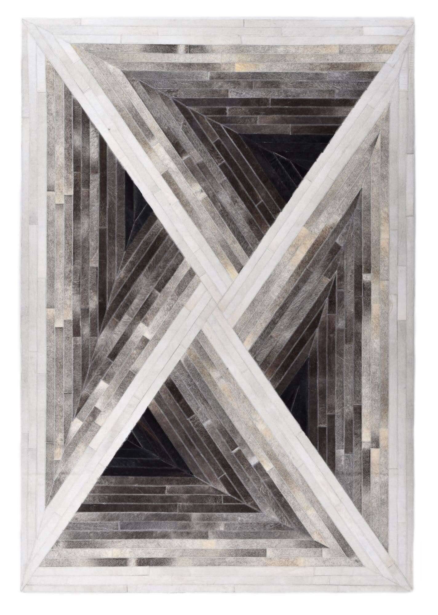 Handgearbeiter Kobe Leder Design Teppich 160x230 cm