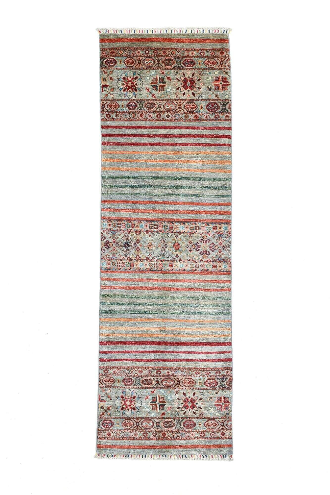 kandashah_0339_653grey-multi_435200_1 Ziegler Teppich Kandashah Klassisch Handgeknüpft 081x261cm grau bunt