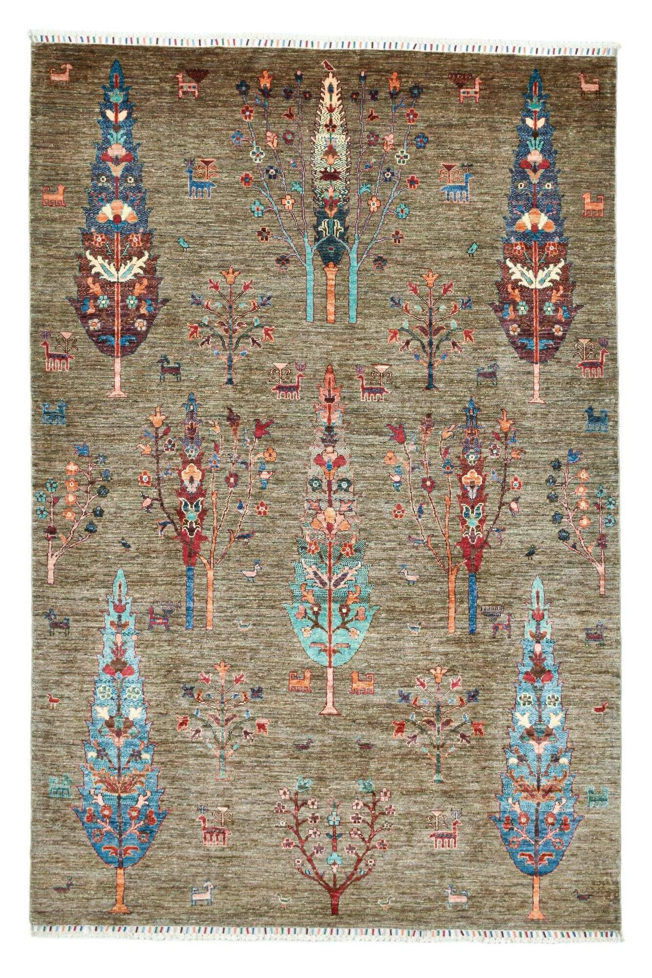 Teppich Orient Kandashah Handgeknüpft 177x264cm braun