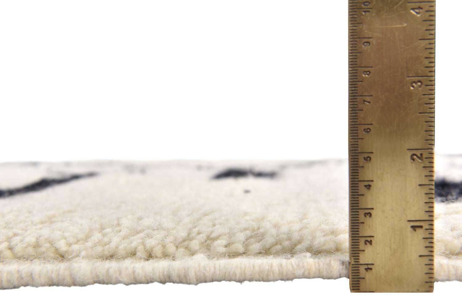 BenniUrein_2007_997Blanc_426555_5 Teppich Beni Ourain 100x150 cm Schafwolle