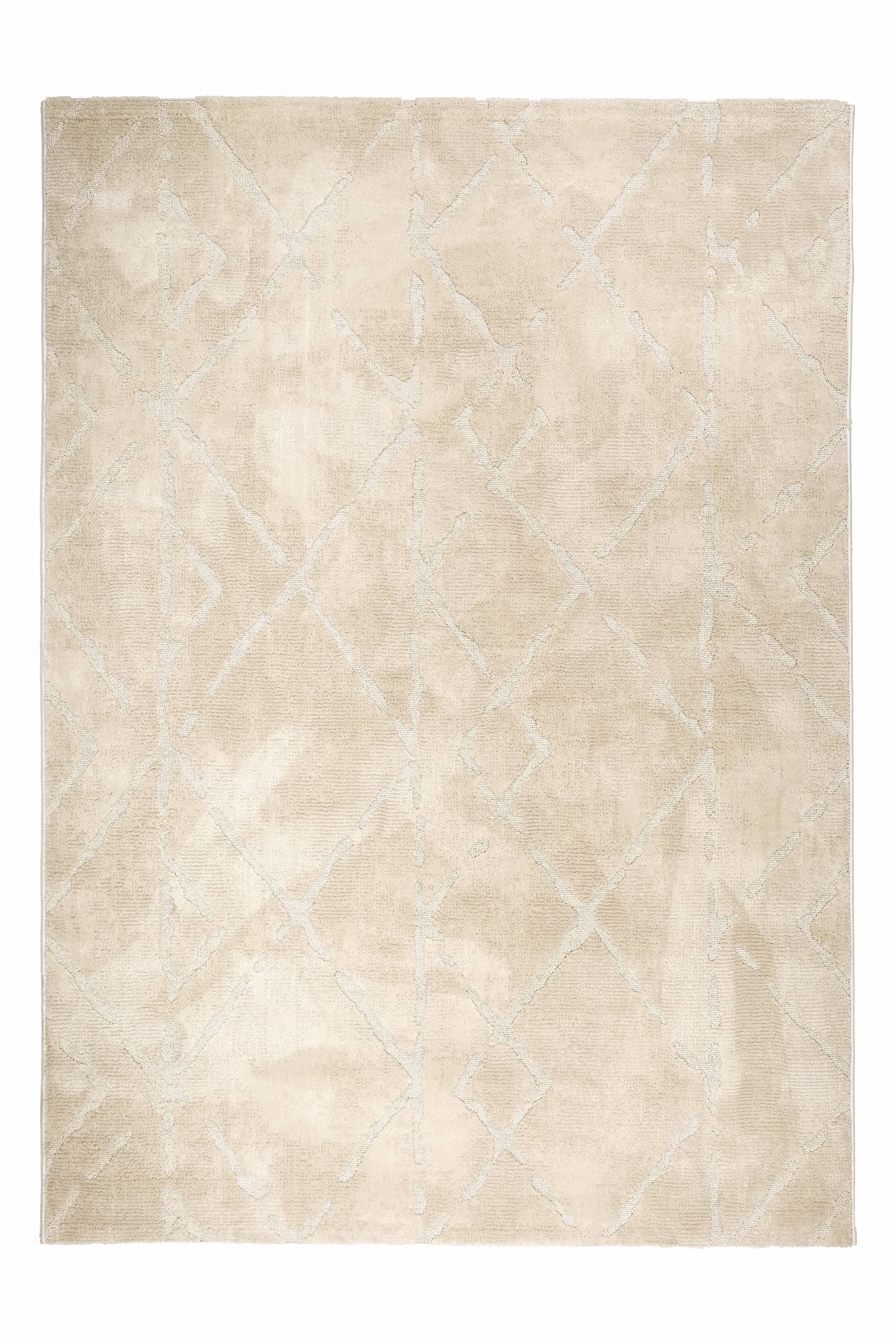 Wohnteppich Lou D.252 C.006 Rauten creme
