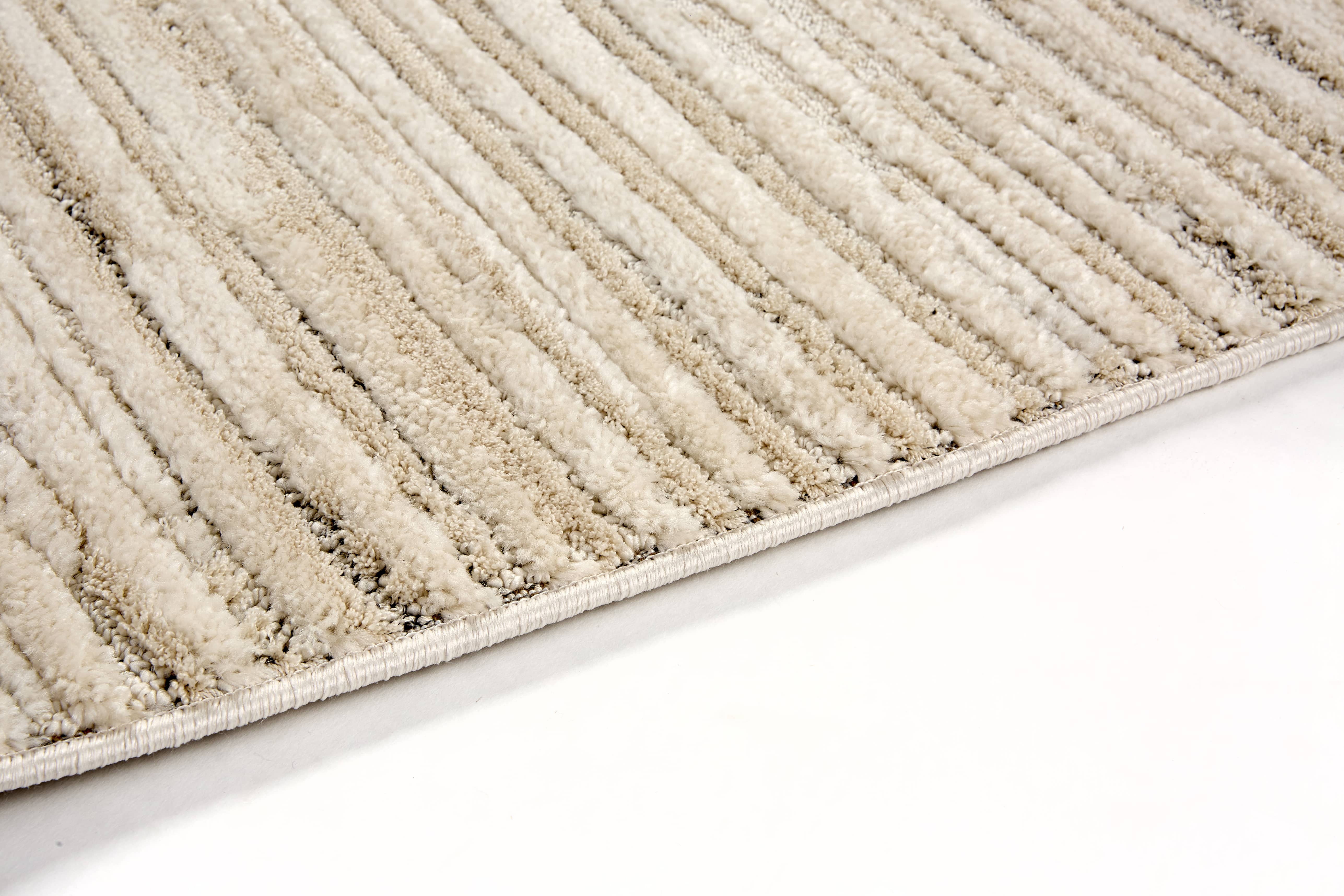 Wohnteppich Lou D.253 C. 003 Streifen creme-grau