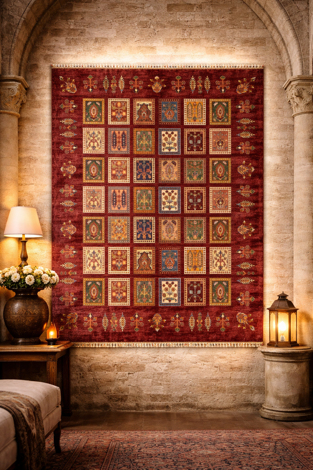 Garden Orientteppich Handgeknüpft 174 x234 cm Schurwolle Garden Orientteppich Handgeknüpft 174 x234 cm Schurwolle