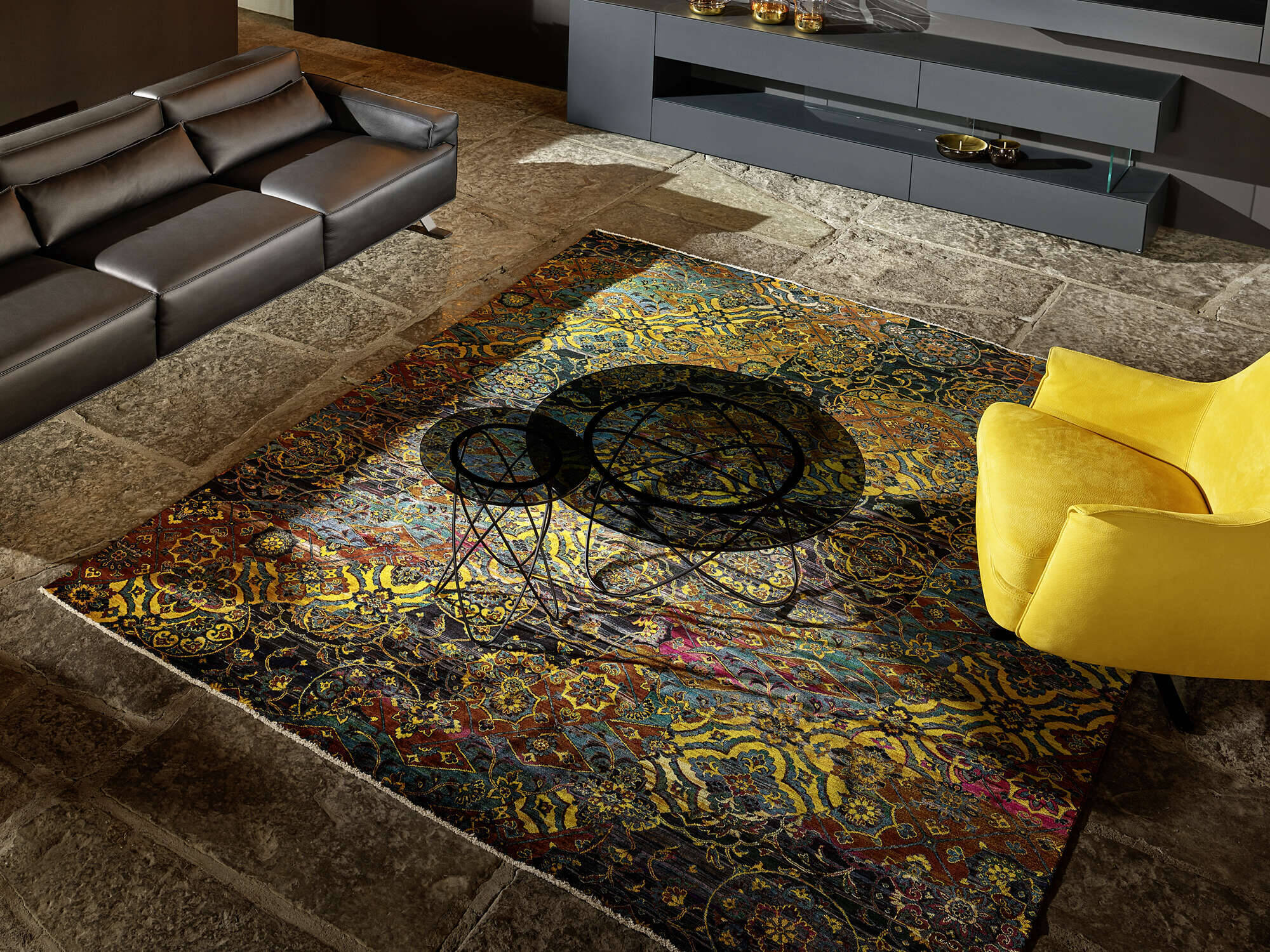 ORI19-478-1 ART Design Teppich Seide multi im Wunschmaß