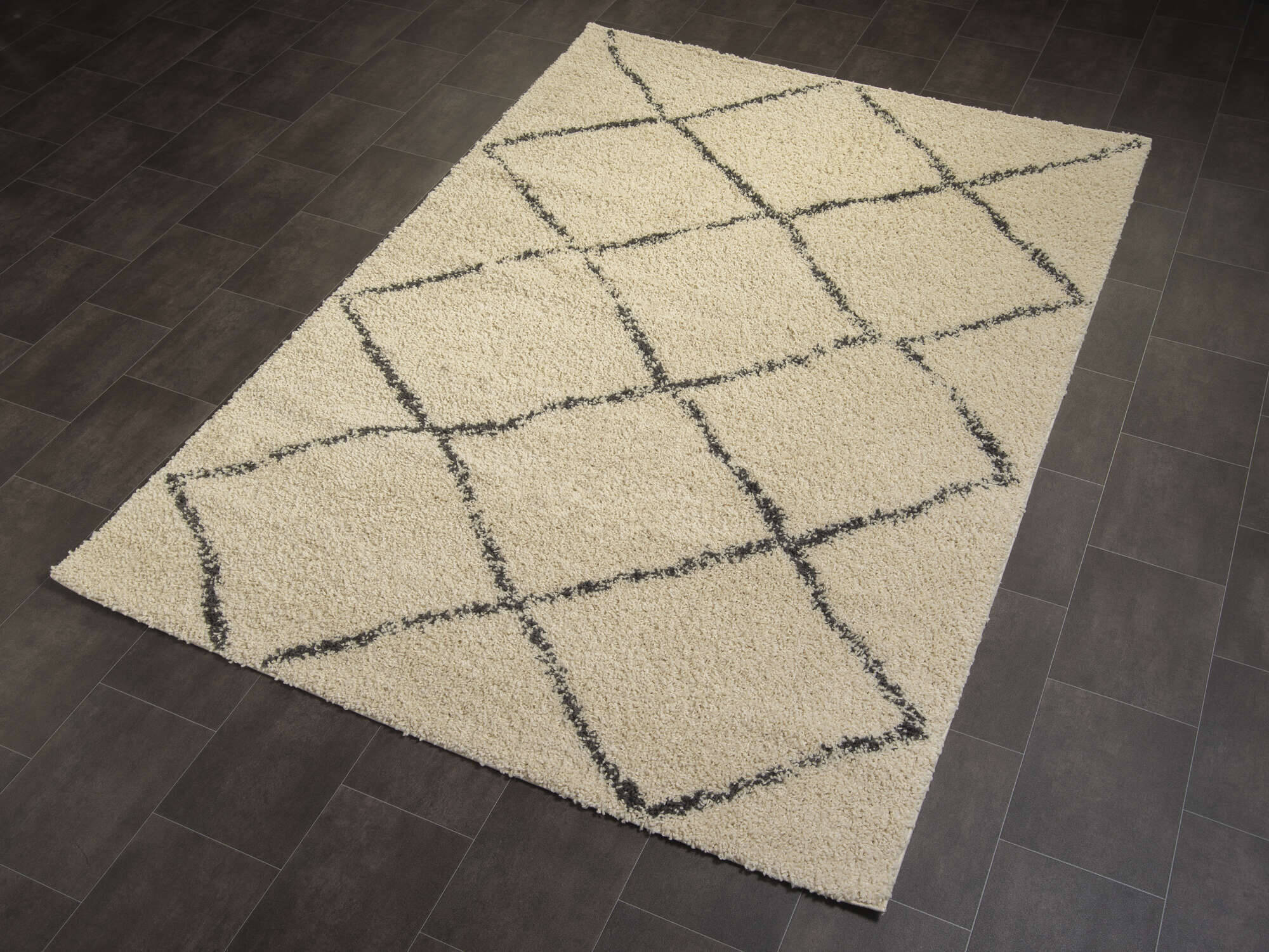 STO01-686-12 Stockholm Teppich Modern Boho Hochflor