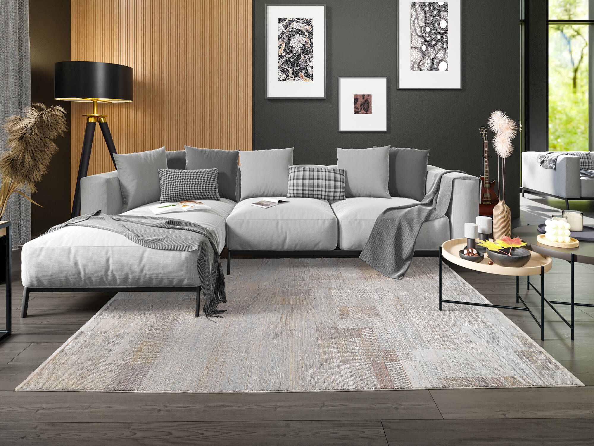 Moderner Vintage Teppich FARBEN CITY von OCI 