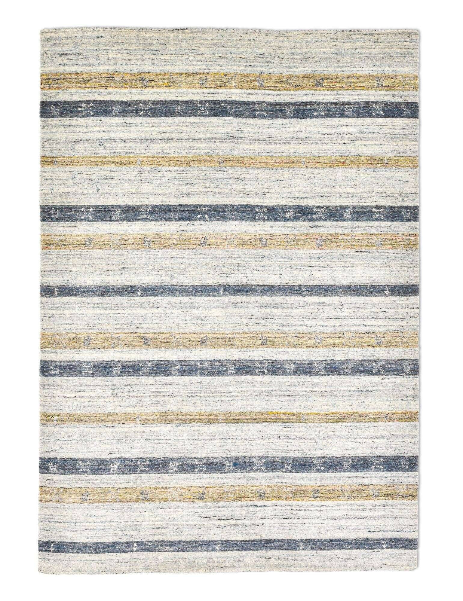 newyorkboxes_zo-3231-19_706lightblue_416697_1 Gabbeh Teppich Schurwolle ca 160x230 cm gestreift