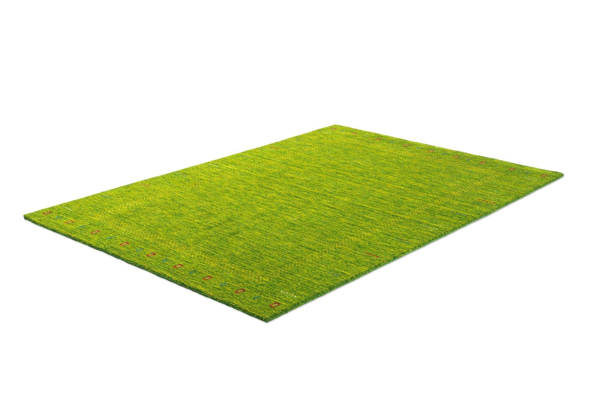 Gabbeh Teppich Schurwolle ca 160x230 cm grün