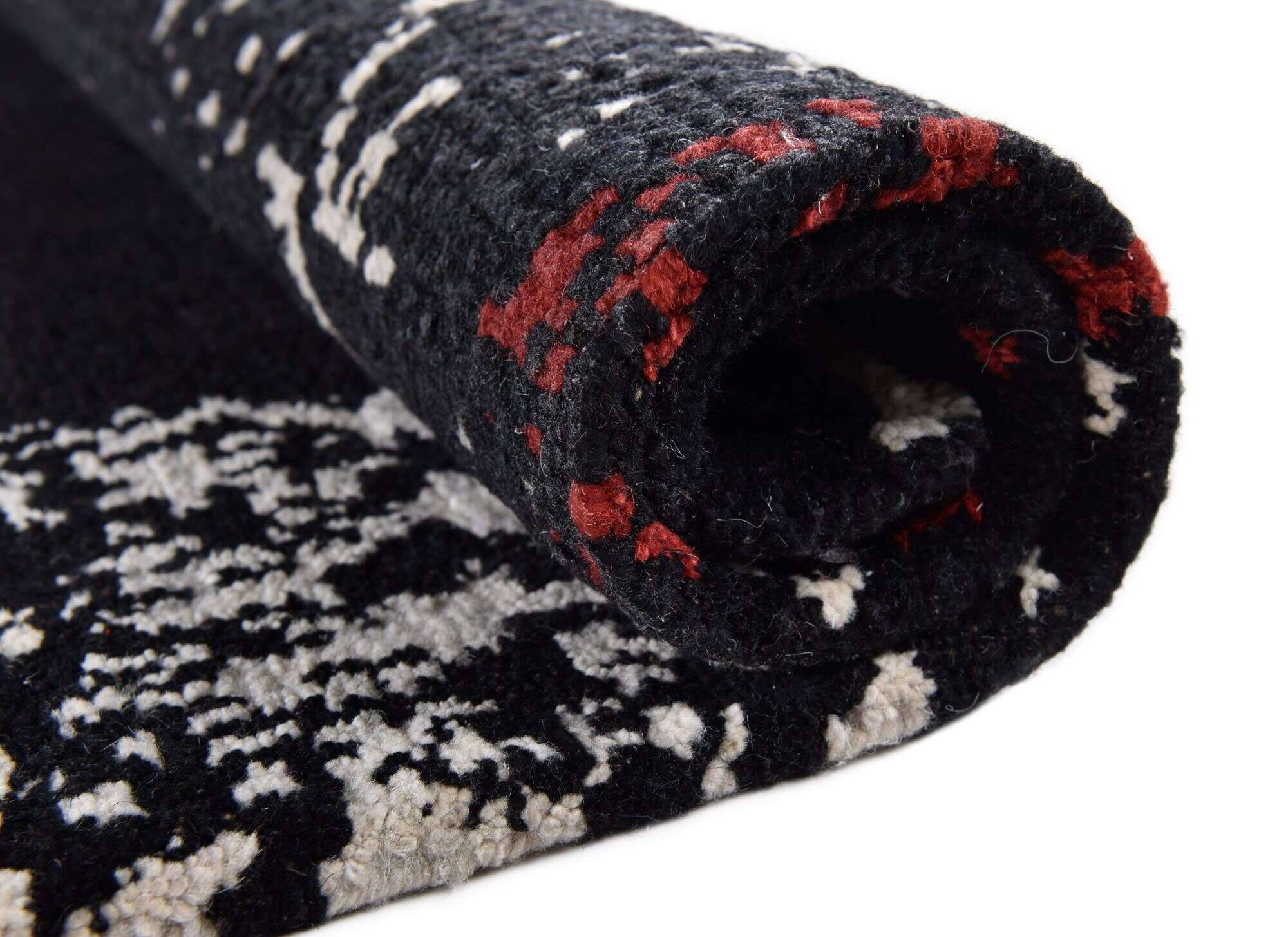 sangri_rs581_610blackmulti_428143_11 Sangri Nepal Teppich 156x233 cm Design RS581 black/multi