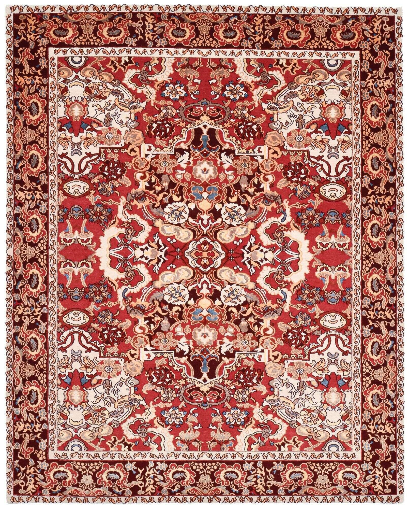 jabusilk60_cx3514_200red_409034_14sxZF4hYVCN7E Nepal Teppich Jabu Silk 60 Wolle Seide Design Teppich 246x309cm