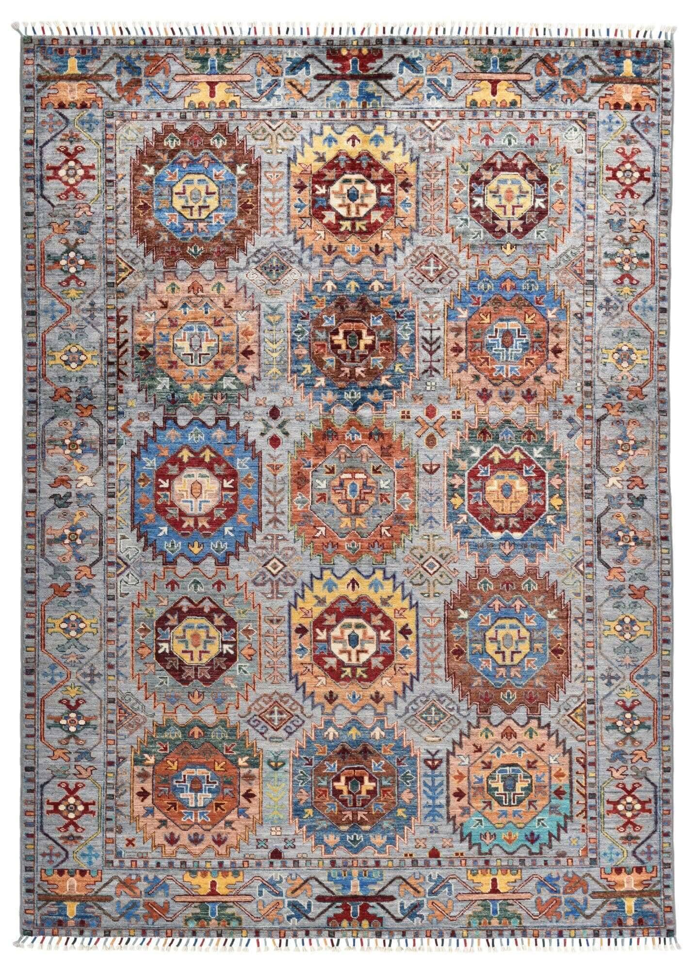 kandashah_1341_553beigemulti_426997_1 Kandashah Ziegler-Teppich ca: 158 x 257 cm Hochwertiger Teppich aus Pakistan
