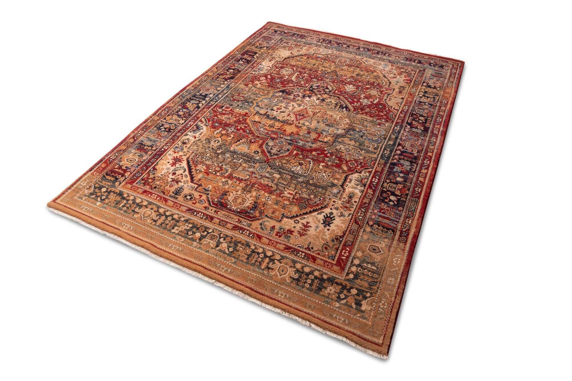 Saharna_7518_205_redmulti_423929_2 Teppich Saharna 7518 Webteppich aus reiner Wolle