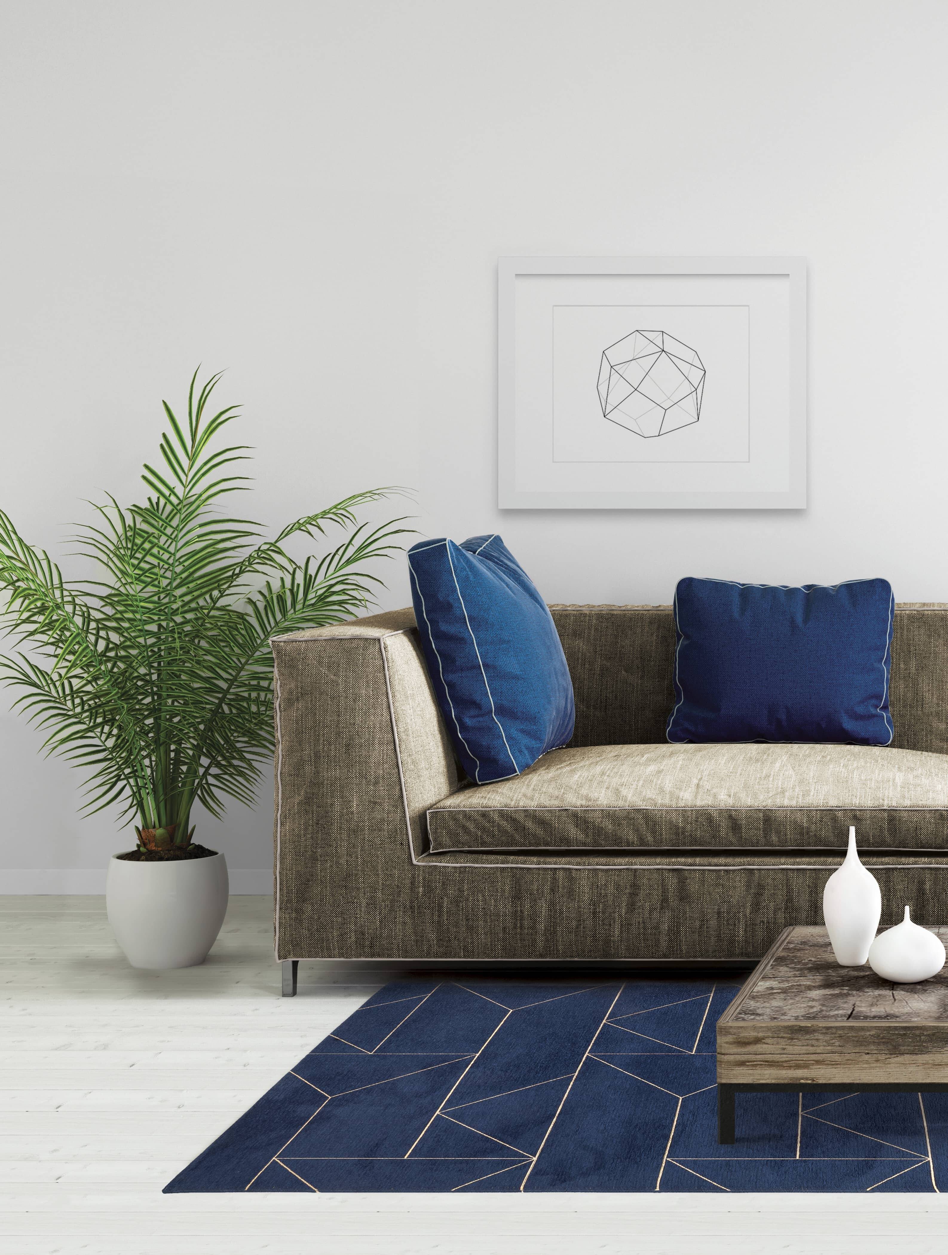 Moderner Teppich MARLIN INDIGO - Waschbarer Teppich Moderner Teppich MARLIN INDIGO - Waschbarer Teppich