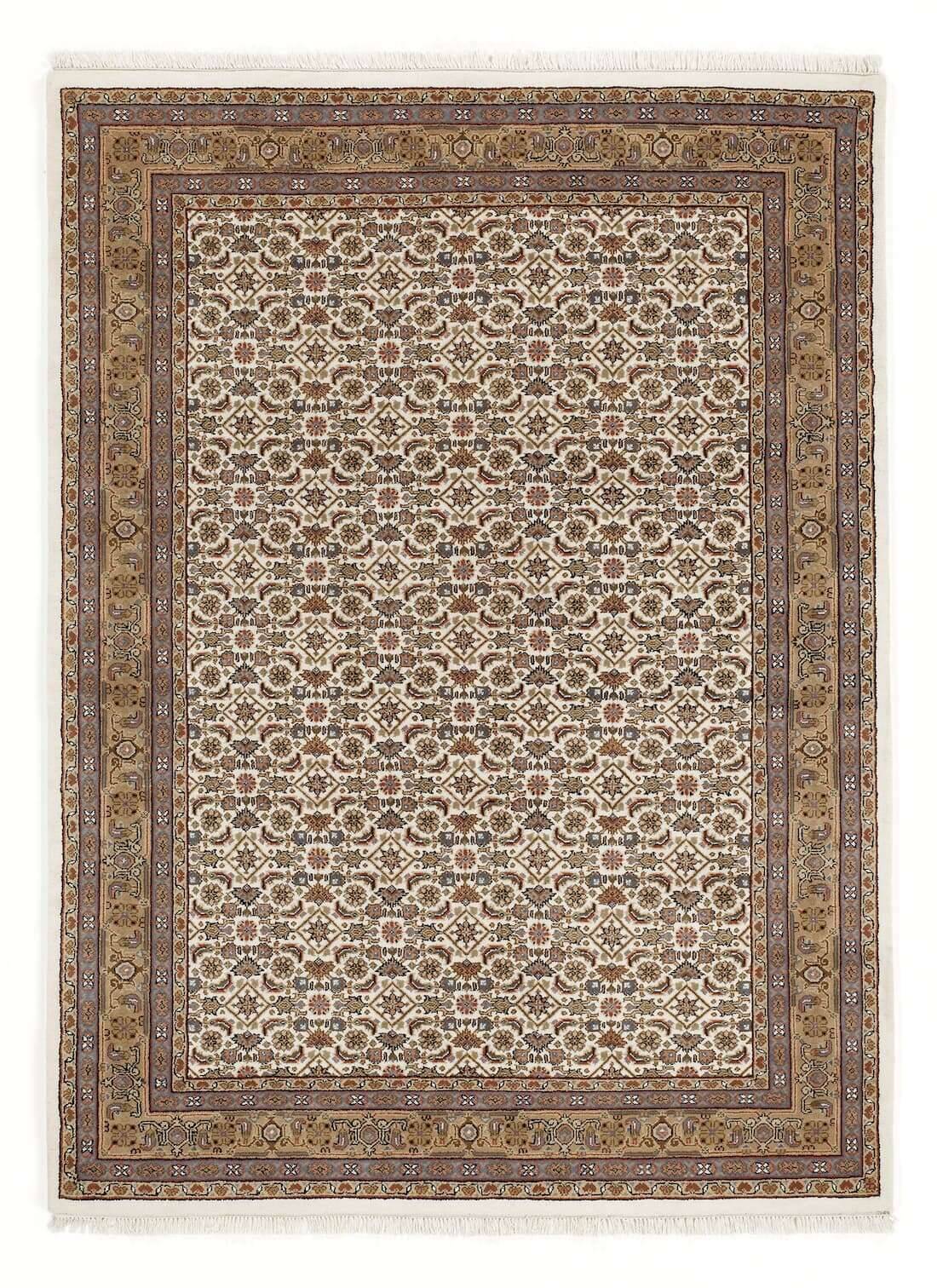 HIM03-933-2 Orientteppich Handgeknüpft Himla Herati Teppich Natur Schurwolle