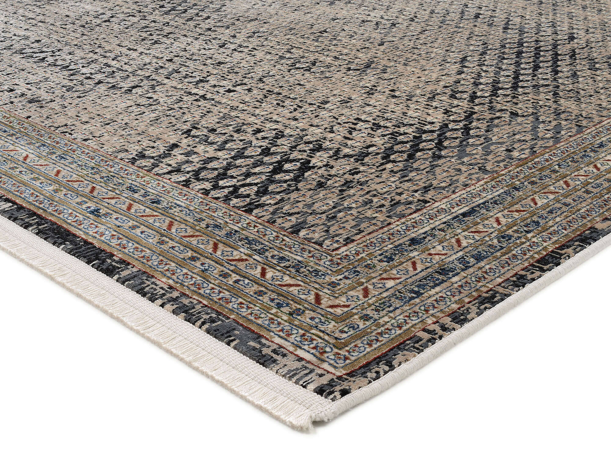 GLA19-971-3 POINTS Klassischer Vintage Teppich aus Modalfaser mit Glanz Effekt