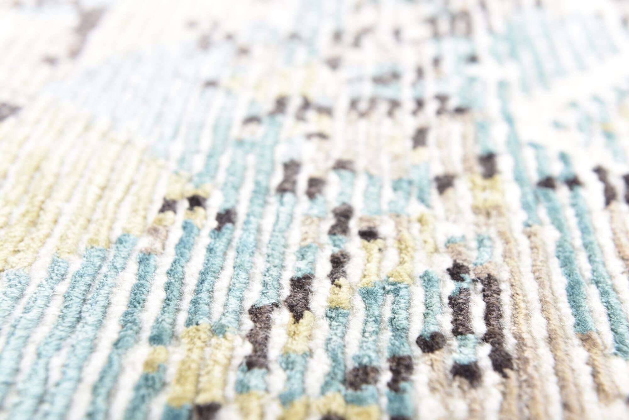 ribeye60_c2393_723turquoisemulti_111220_3 Nepal Teppich Rib Eye Silk 60 Wolle Seide Design Unikat 244x306cm