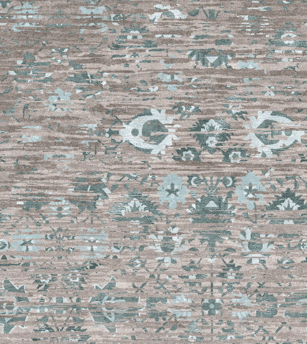 Makalu Nepal Teppich Antique M306 Handgetuftet im Wunschmaß
