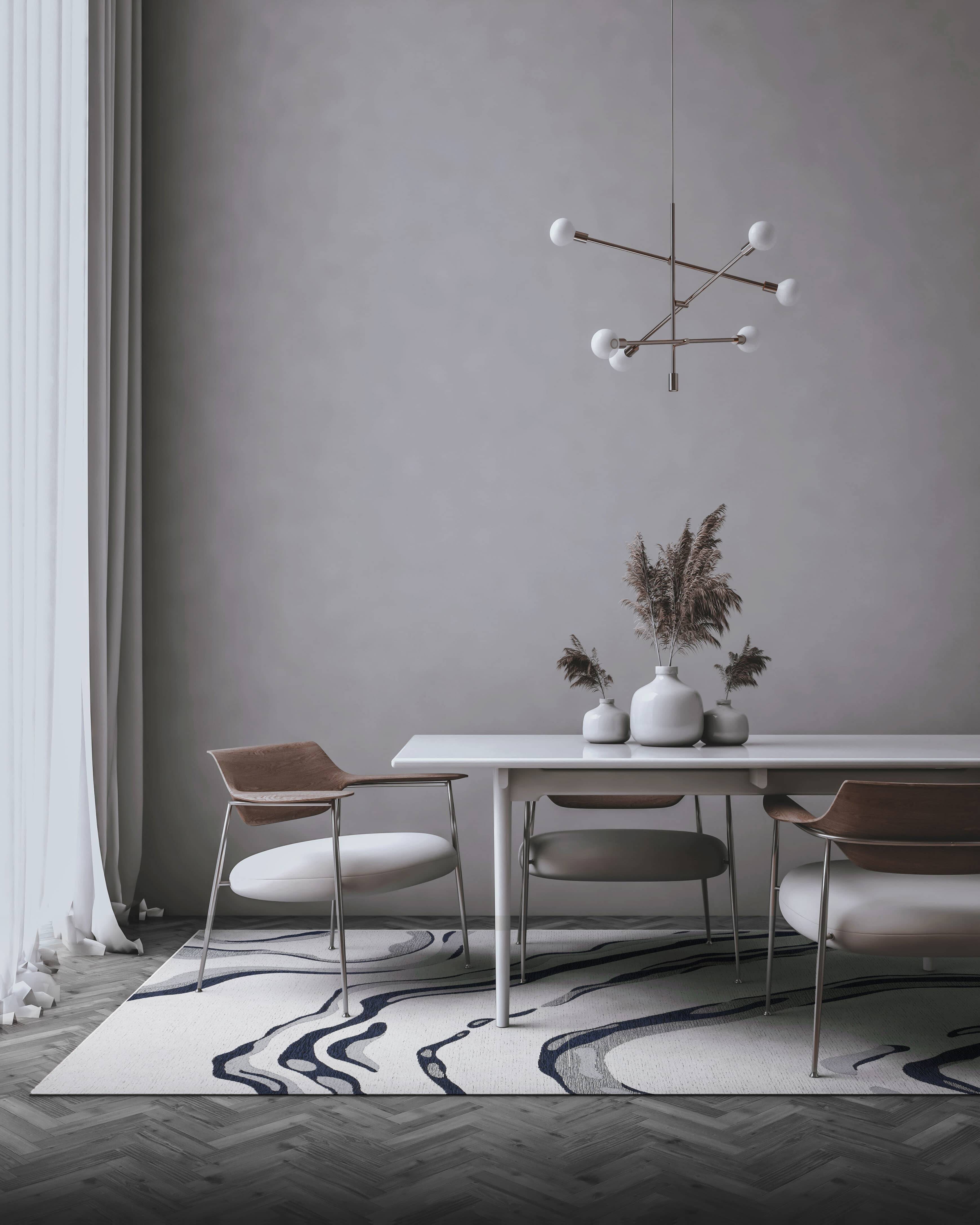 Moderner Teppich ORION BLUE - Waschbarer Teppich Moderner Teppich ORION BLUE - Waschbarer Teppich