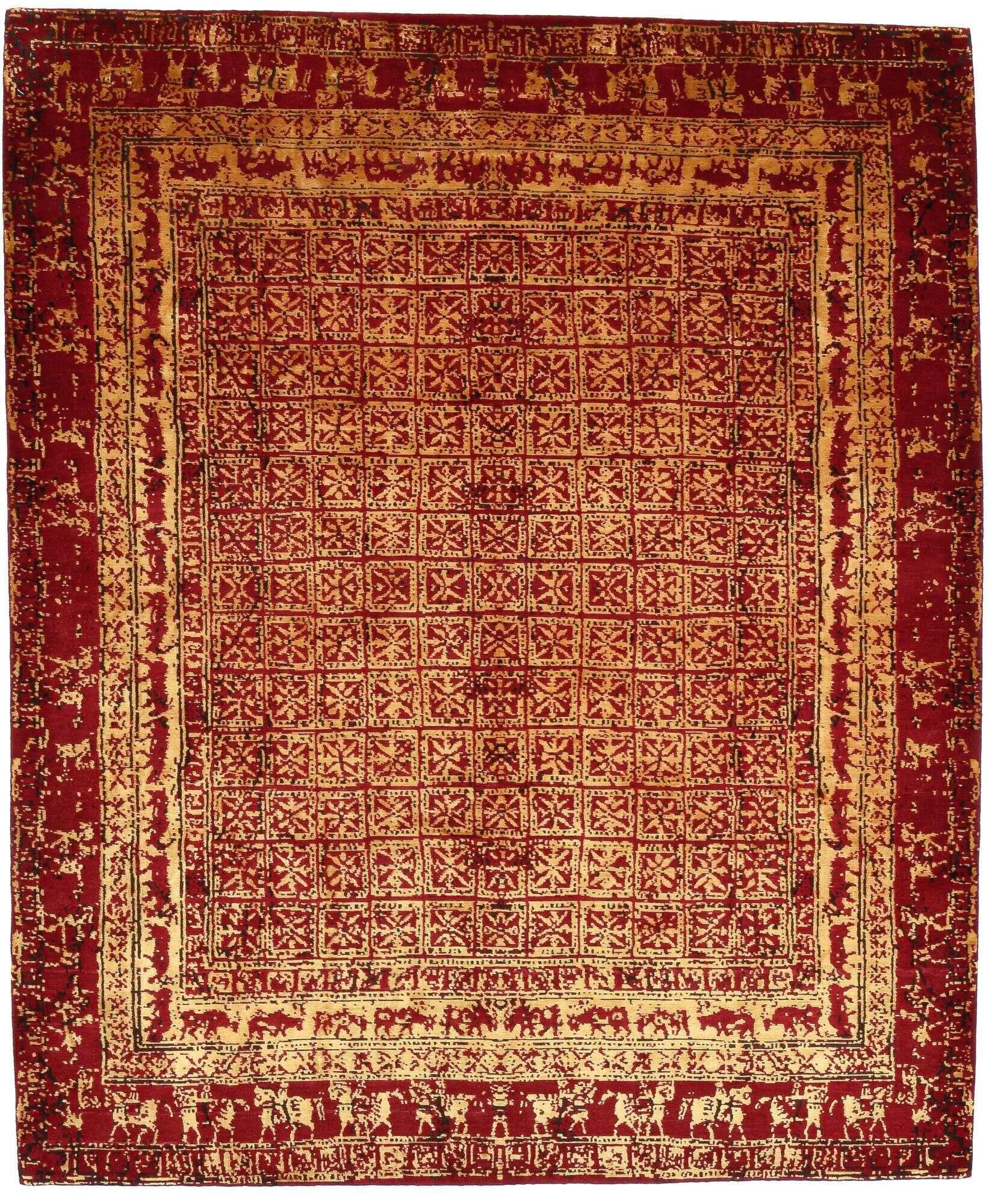 jabusilk60_cx3259_569redgold_405022_1lPx1YFRzheu2A Nepal Teppich Jabu Silk 60 Wolle Seide Design 249x302cm