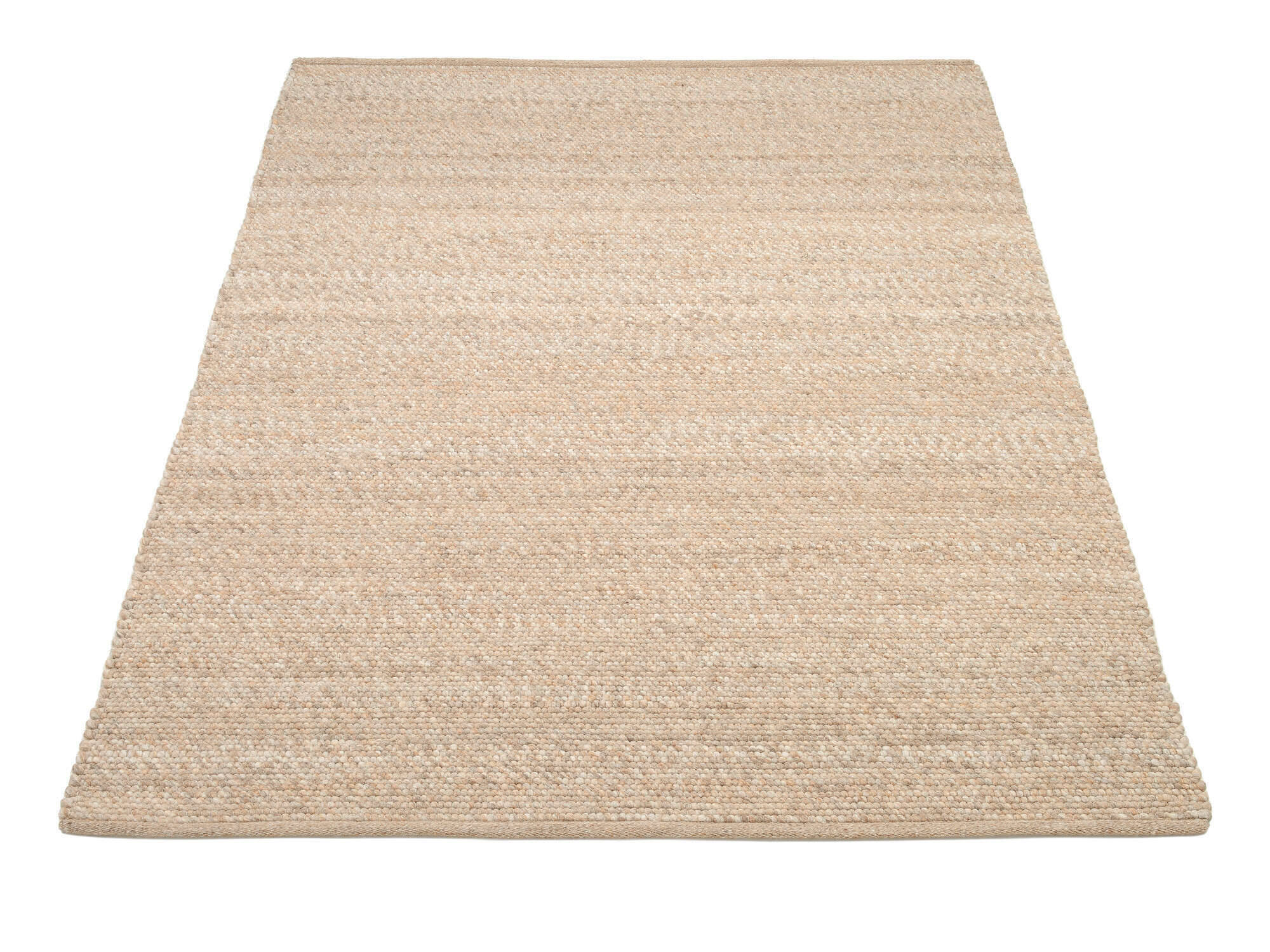 FAV01-458-5 Handgewebter Naturteppich "Favorit" Schurwollteppich Gewalkte Wolle