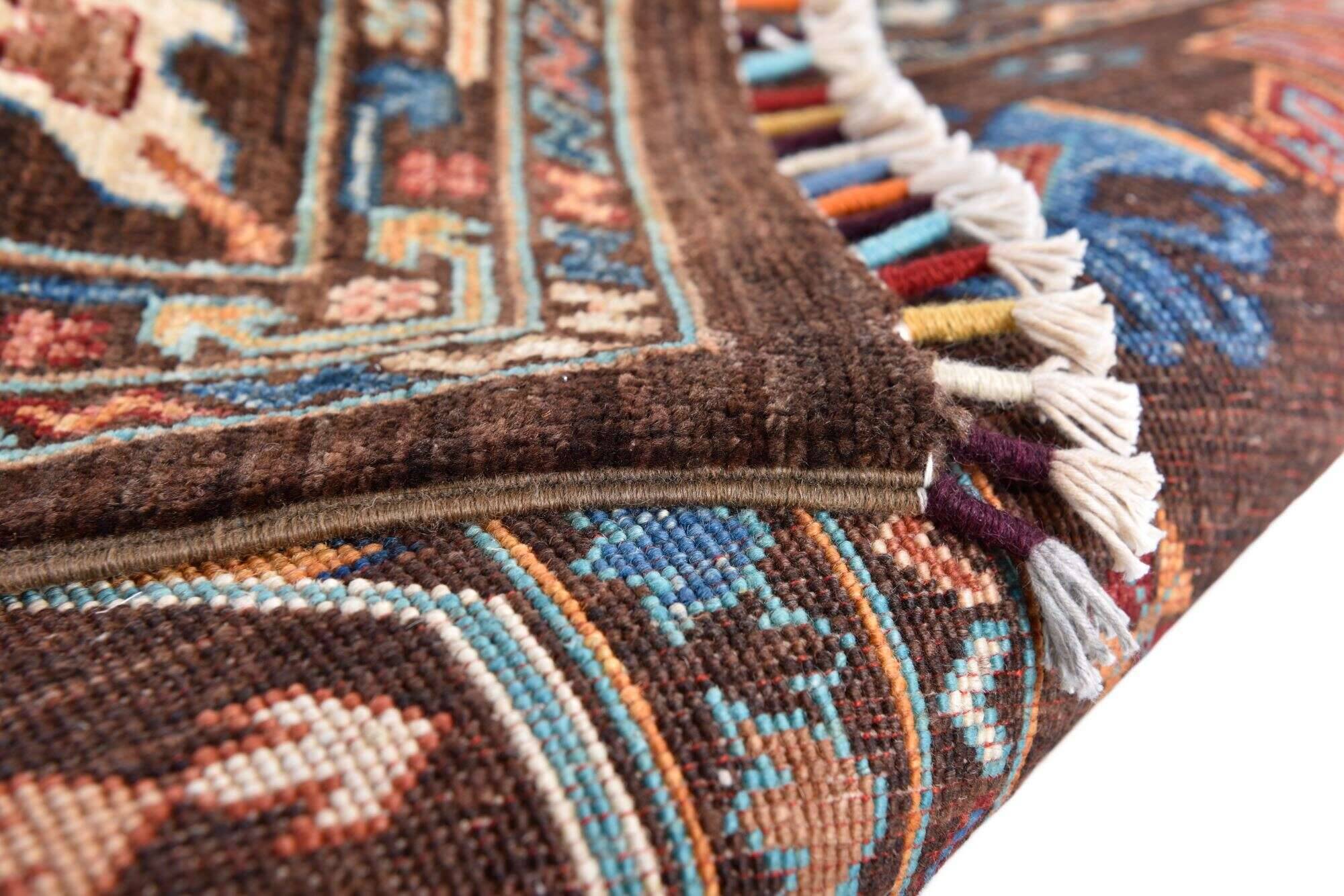 kandashah_2603_502brownmulti_426596_9 Kandashah Ziegler Teppich ca: 210 x 314 cm Orient Teppich aus Pakistan