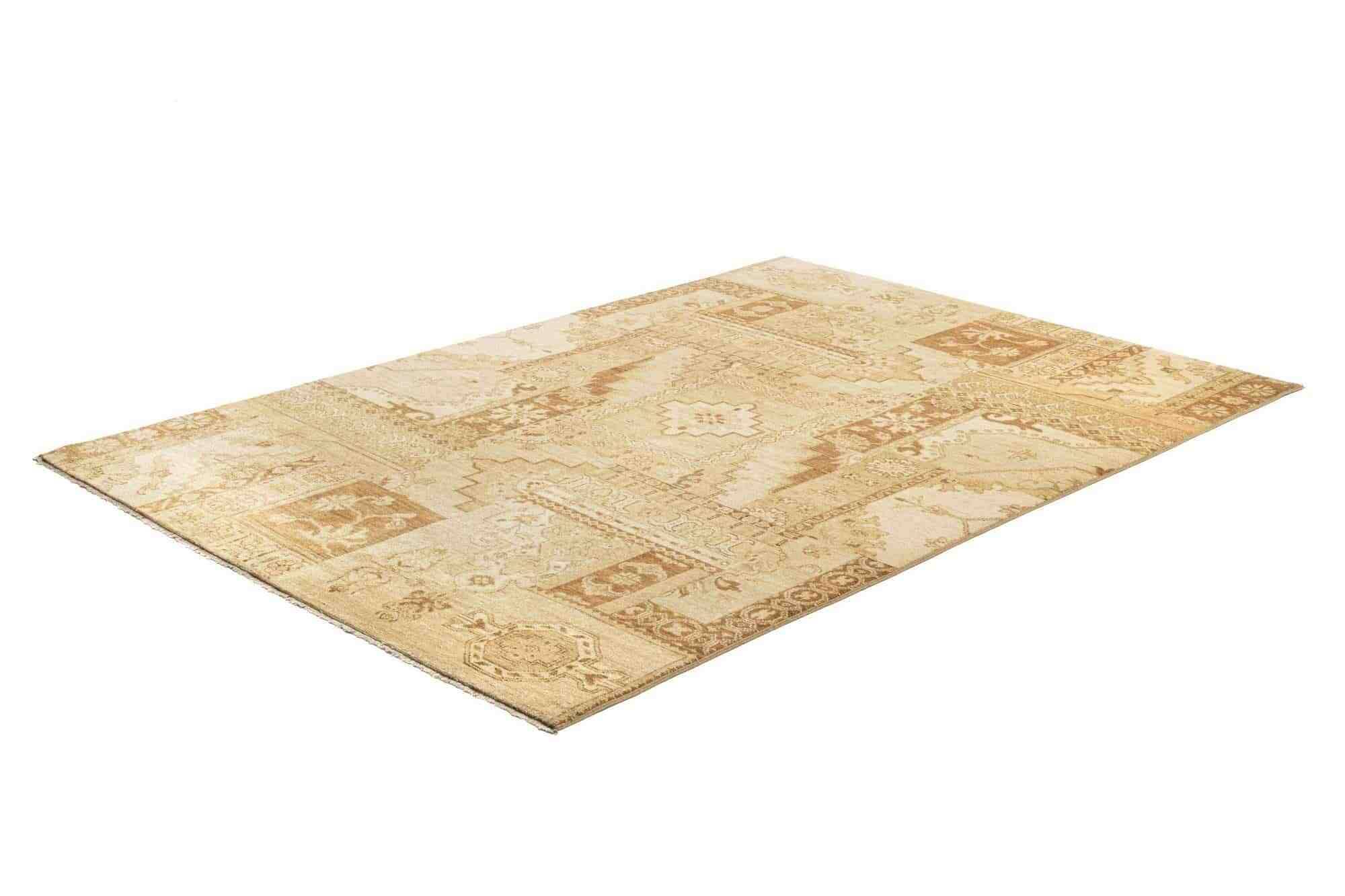 Patchwork Teppich PATCH Handgeknüpft beige 170x240cm Patchwork Teppich PATCH Handgeknüpft beige 170x240cm