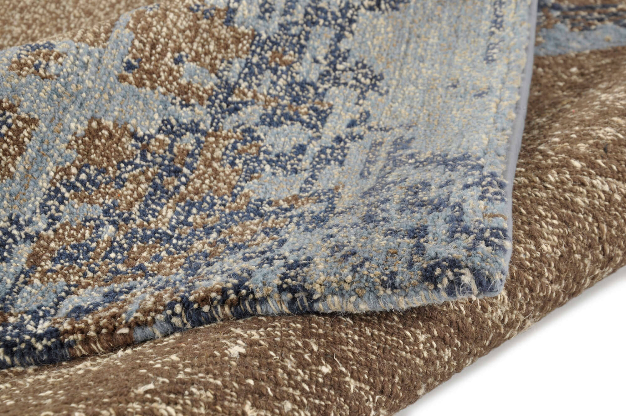 FineNature_C2458_505brownmulti_401615_9 Handgeknüpft in Nepal aus nachhaltigen Materialien