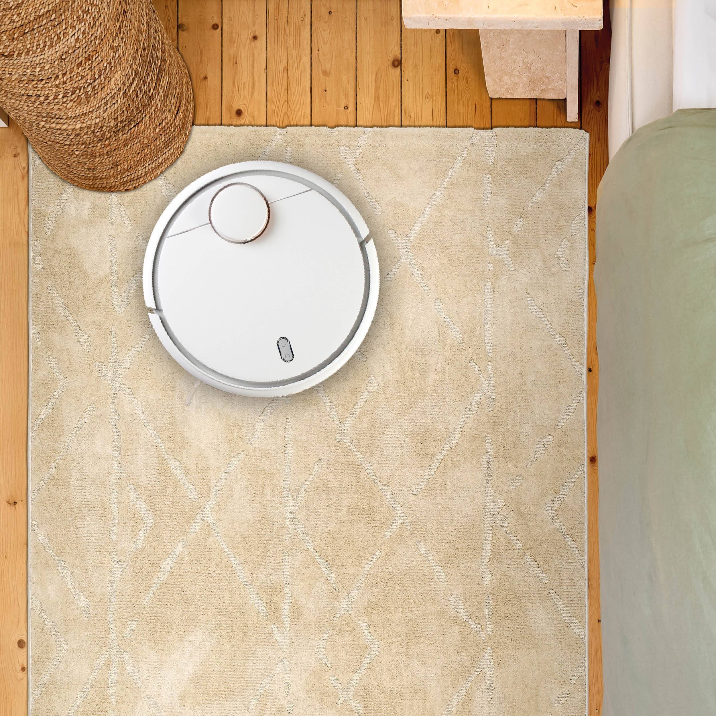 Wohnteppich Lou D.252 C.006 Rauten creme