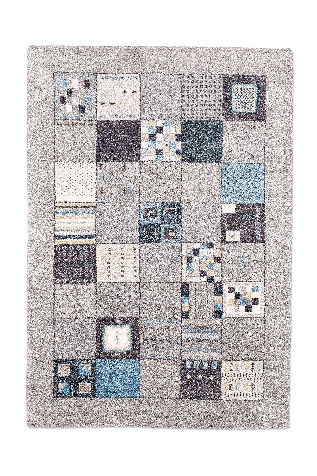 nomade_zo-1516-16_304greenmulti_405117_1GtyrMchW8qPqf Teppich Nomade Gabbeh 160x230cm Handgeknüpft Schurwolle grau