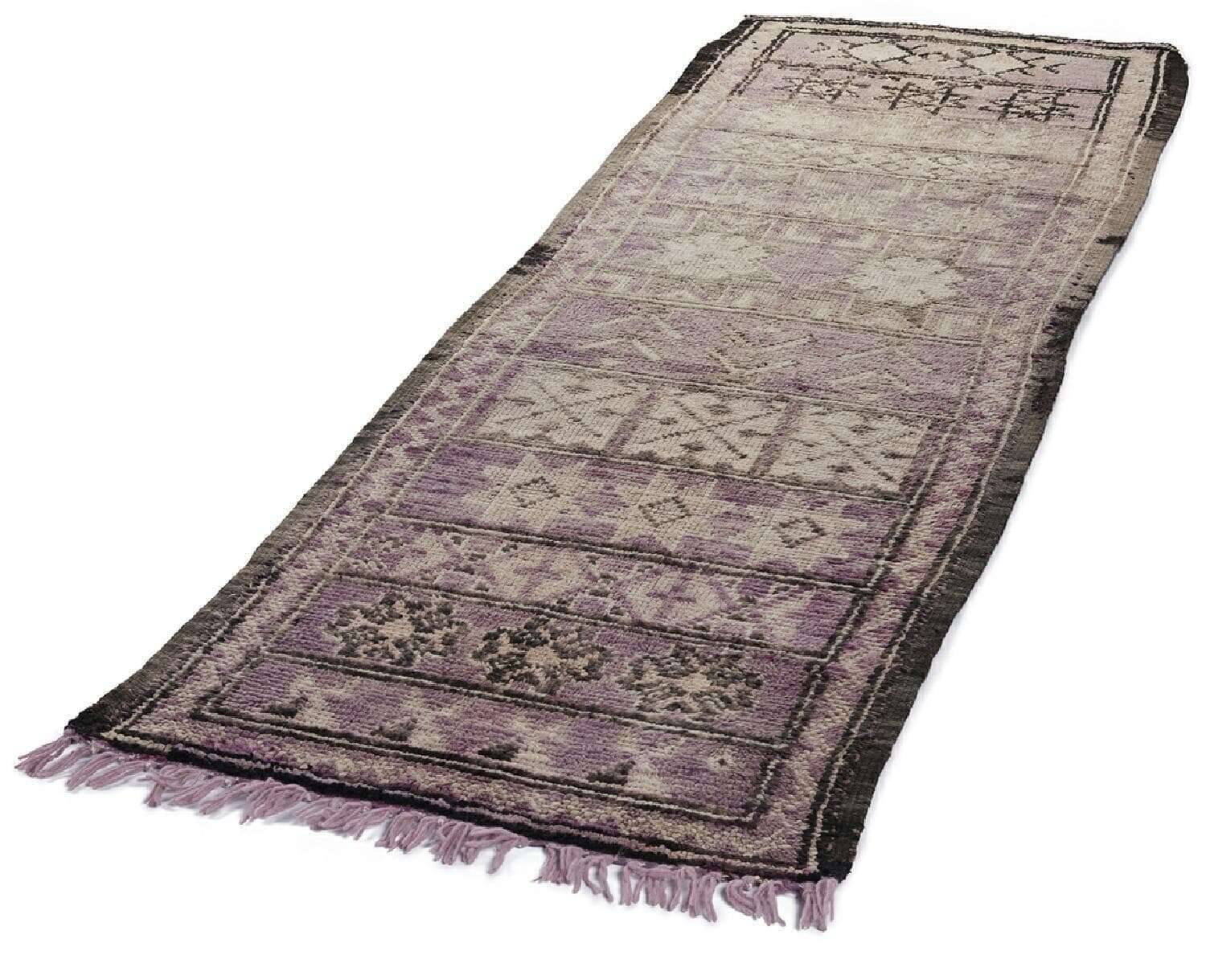 BeniOurainLegends_KK25_753purplemulti_418787_2 Beni Ourain Legends Antik Teppich Wolle 084x284 cm