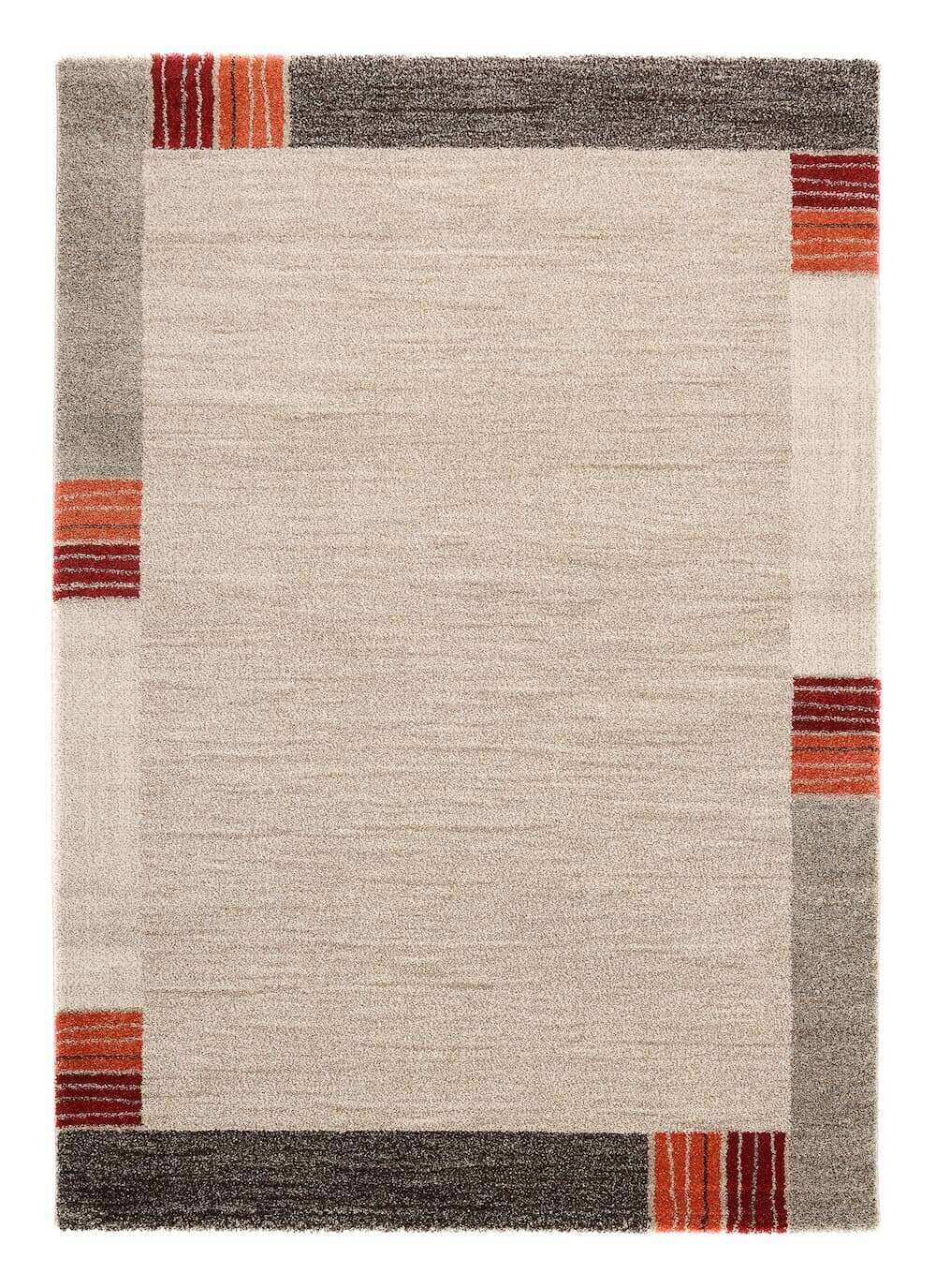 CAF01-676-2 Teppich Castle Flora Teppich Modern mit Bordüre Hochflor Teppich