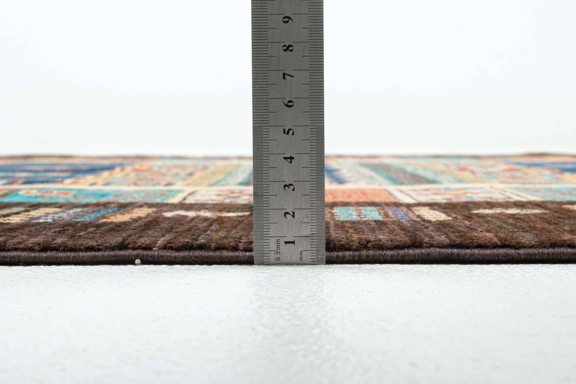 kandashah_0782_488brown_435514_5 Klassischer Ziegler Teppich Kandashah Handgeknüpft 149x199cm bunt