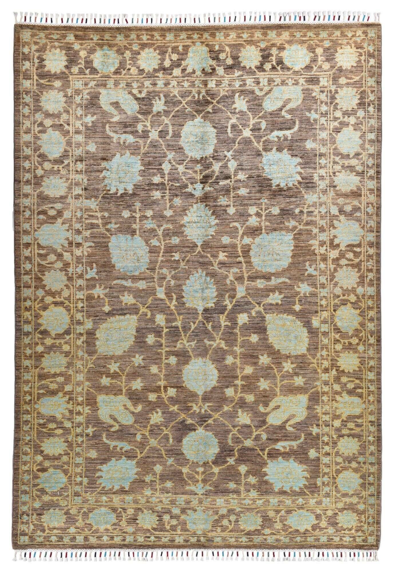 kandashah_592_723turquoisemulti_427009_1 Kandashah Ziegler-Teppich ca: 167 x 243 cm Hochwertiger Teppich aus Pakistan