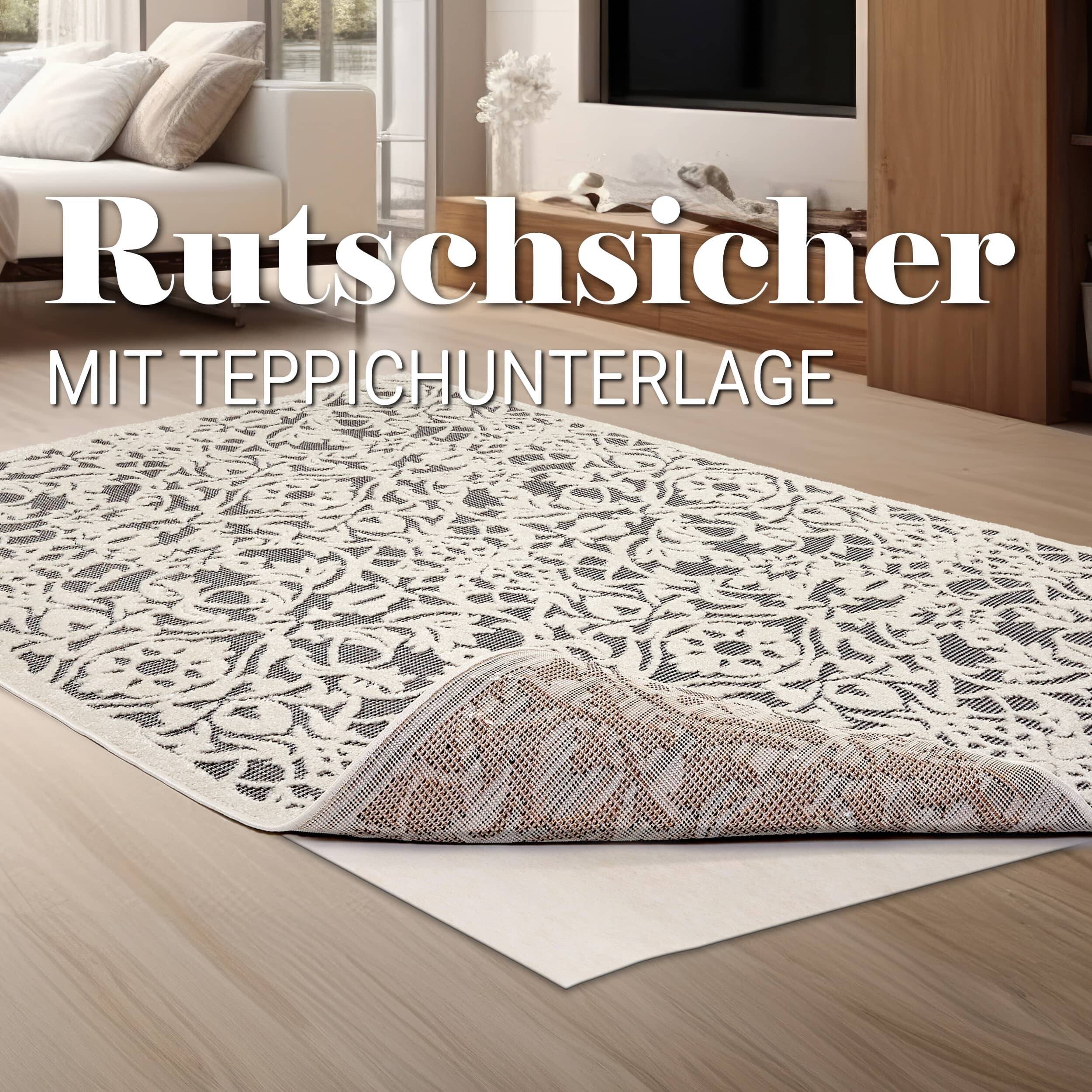 In- und Outdoor Teppich Serina D.253 C.004 Ornamente grau/weiß In- und Outdoor Teppich Serina D.253 C.004 Ornamente grau/weiß