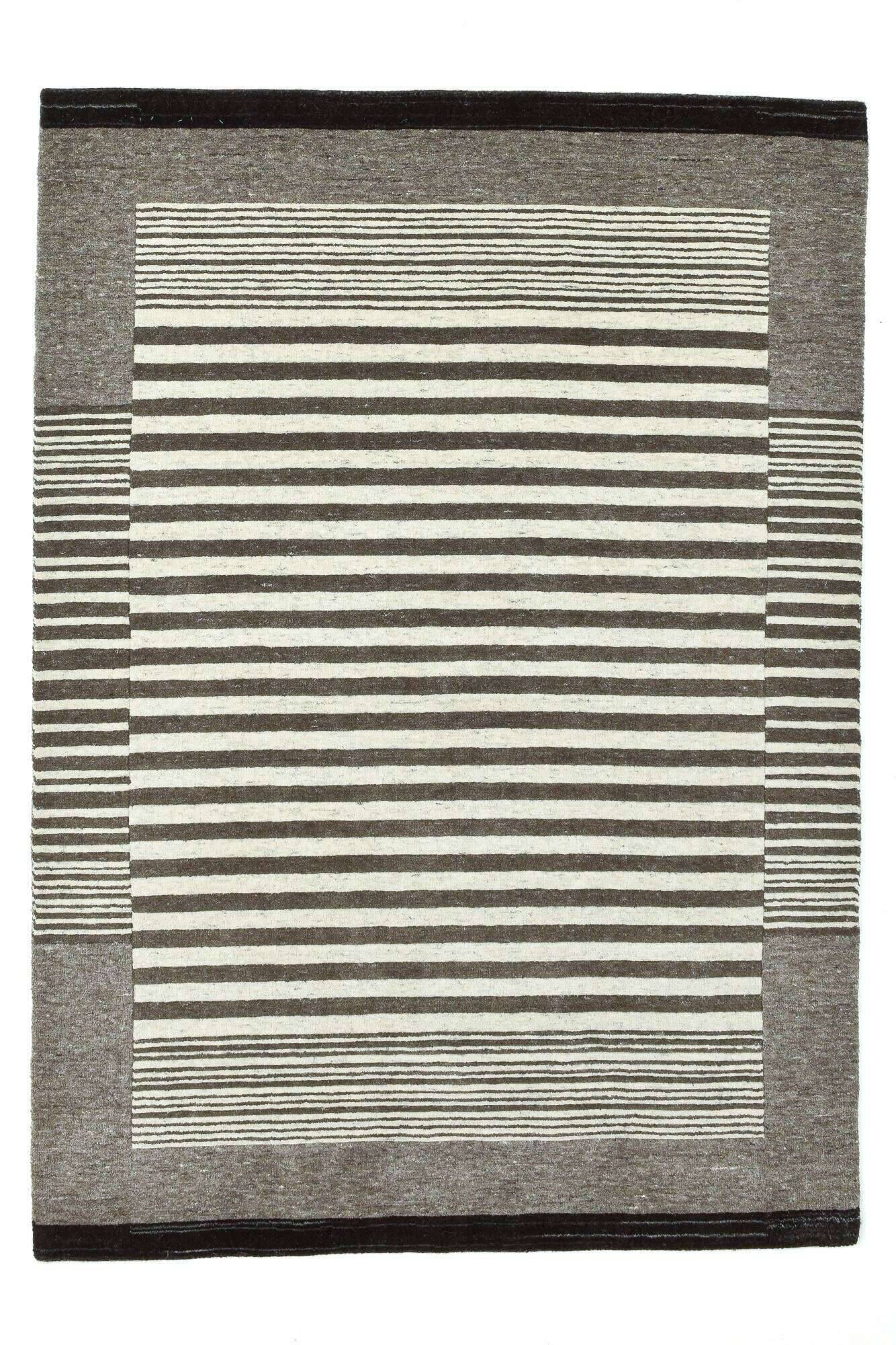 memu_zo-3240-20_550beige_420681_1 Teppich Handgewebt 160 x 230 cm reine Schurwolle Naturteppiche beige-grau