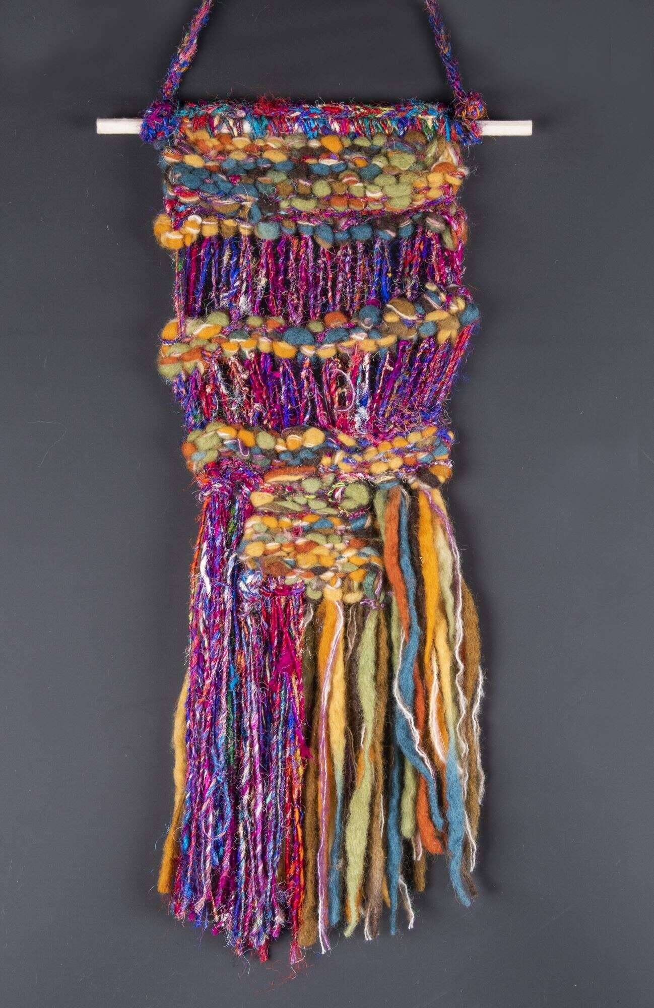 SARILOVE_WALLART_800MULTI_418293_1 Wandteppich aus Nepal 035x085 cm Handgearbeitet