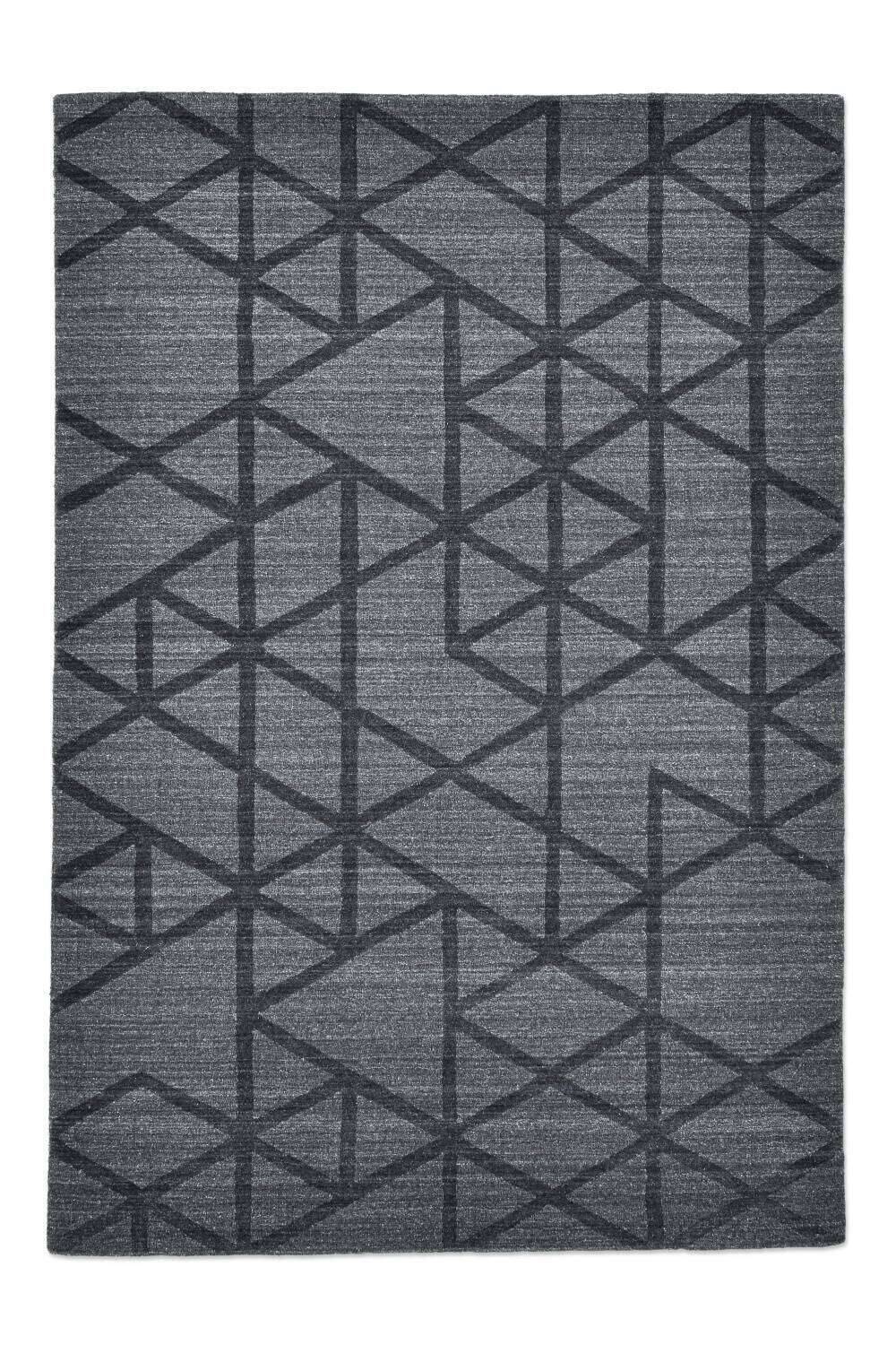 vico_1704_grey_416494_1 Teppich Modern Vico Handgeknüpft Wolle Viskose grau 160x230 cm