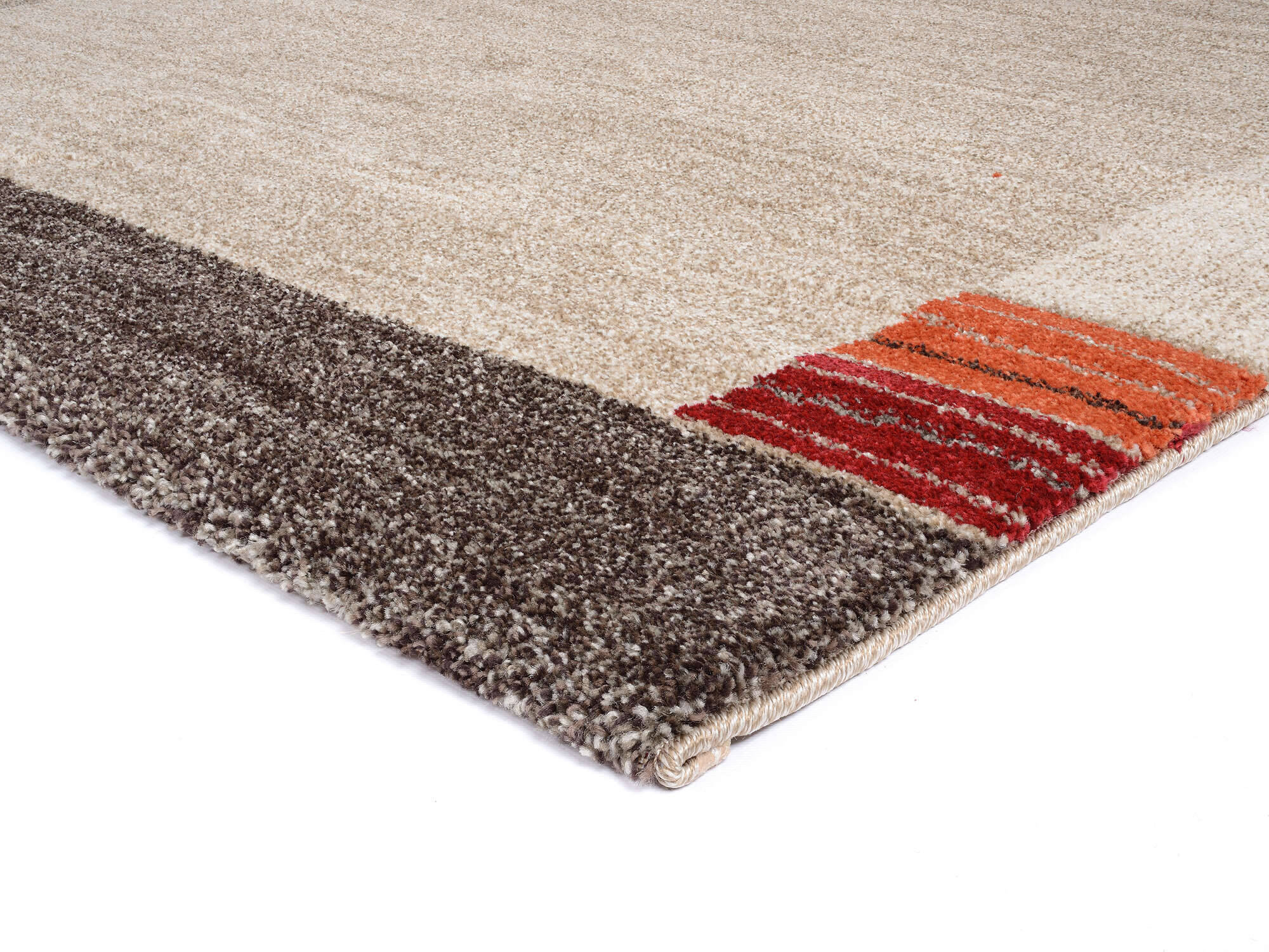 CAF01-676-3 Teppich Castle Flora Teppich Modern mit Bordüre Hochflor Teppich