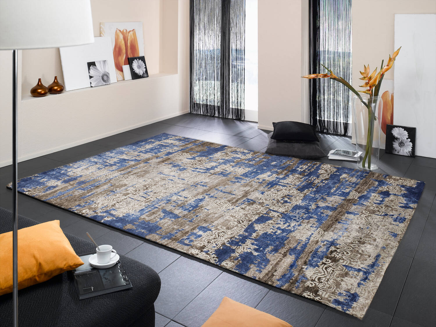 Vintage Teppich gepaart mit edlem Glanz