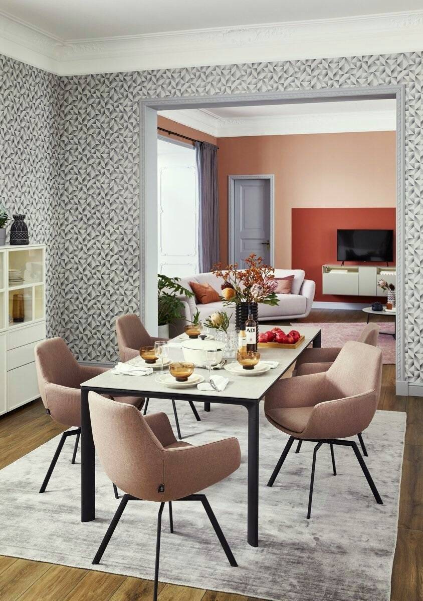 Vintage Teppich Uni Alessa 6023-200 handgewebt Vintage Teppich Uni Alessa 6023-200 handgewebt