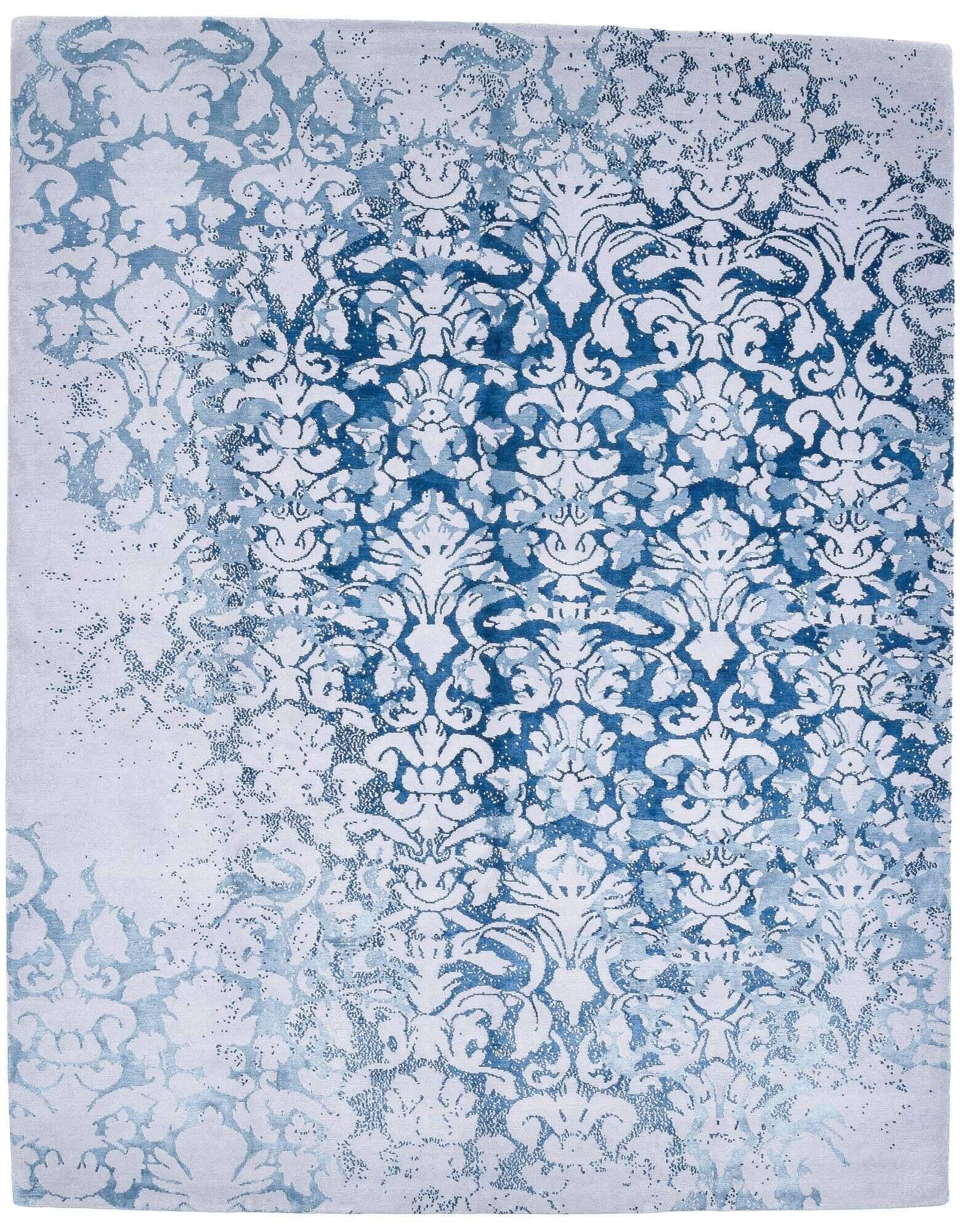 jabusilk_c724_703bluemulti_110444_1 Nepal Teppich Jabu Silk 60 Wolle Seide Design Teppich 246x310cm