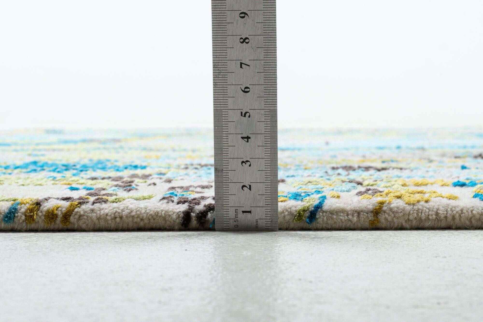 ribeyesilk60_c2395_703blue-multi_111223_5 Nepal Teppich Rib Eye Silk 60 Wolle Seide Design Unikat 243x307cm