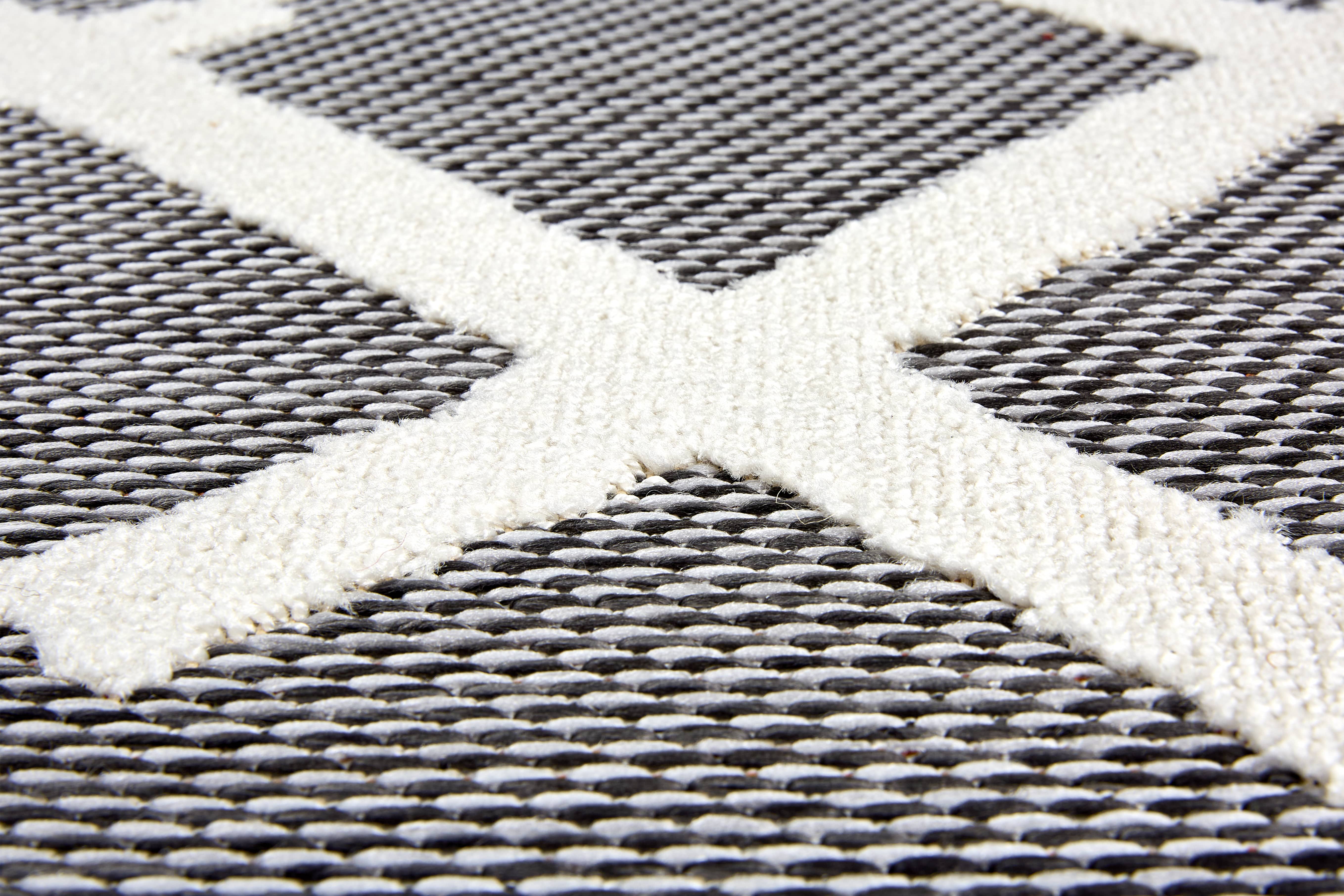 In- und Outdoor Teppich Serina D.251 C.004 Rauten grau/weiß In- und Outdoor Teppich Serina D.251 C.004 Rauten grau/weiß