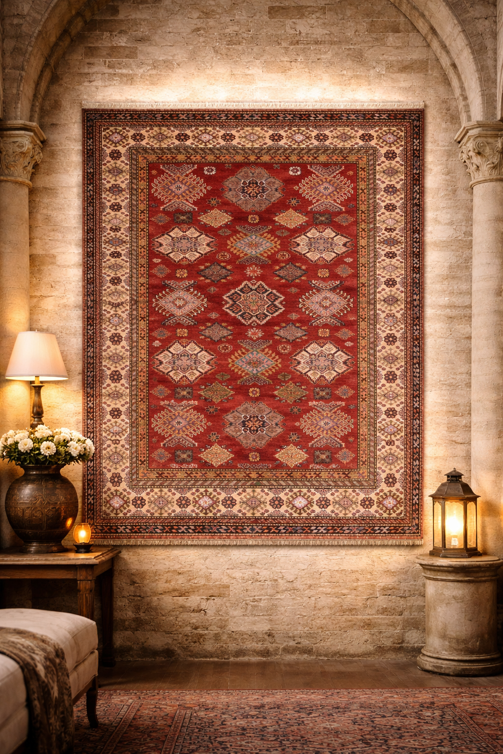 Kazak super Orientteppich Handgeknüpft 173 x230 cm Schurwolle