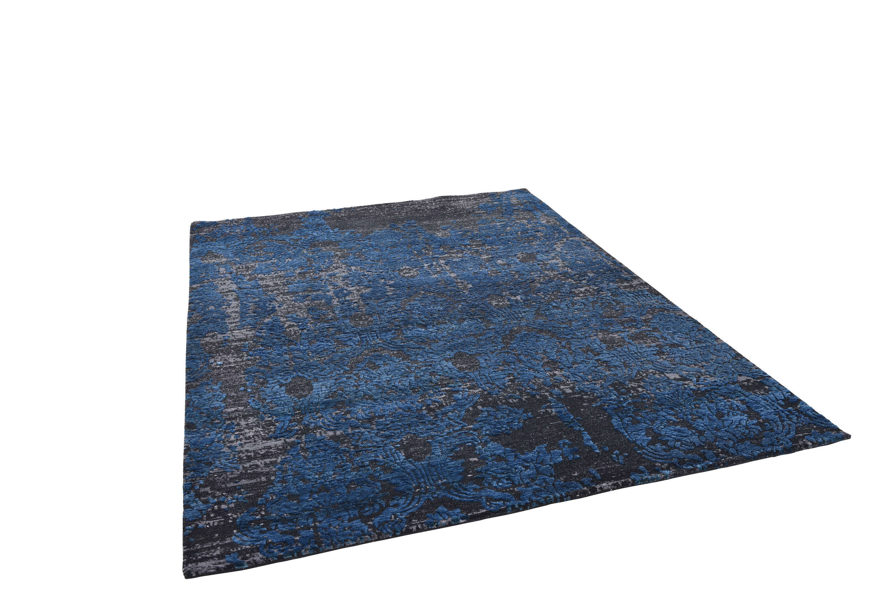 JabuSilk60_C2035_730Petrol_427727_2 Nepal Teppich Jabu Silk 60 Wolle - und Seide Teppich