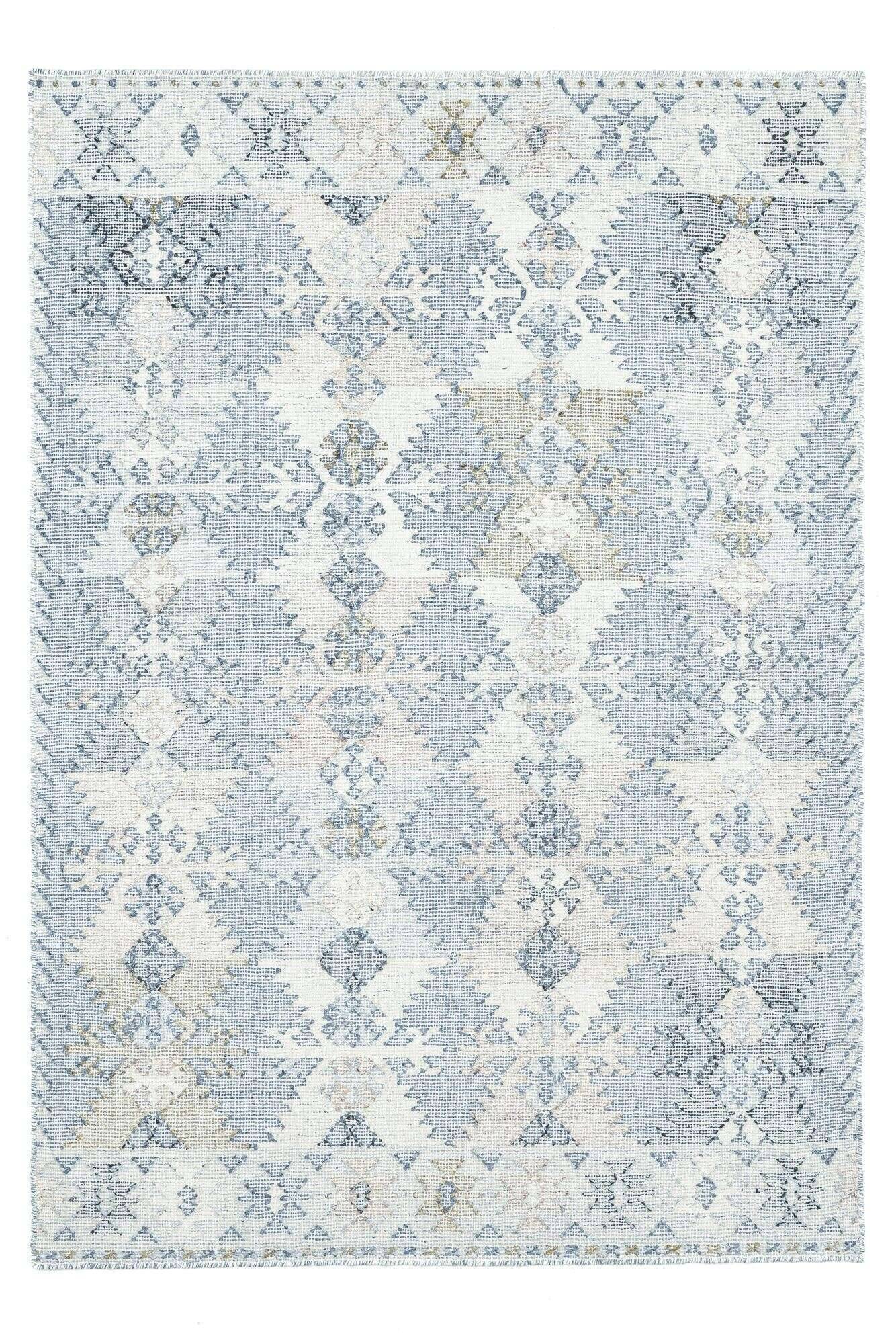 zilch_zo-3906-19_703bluemulti_427749_1 Handwebteppich Zilch Schurwolle Kelim Modern Blau 160x230cm