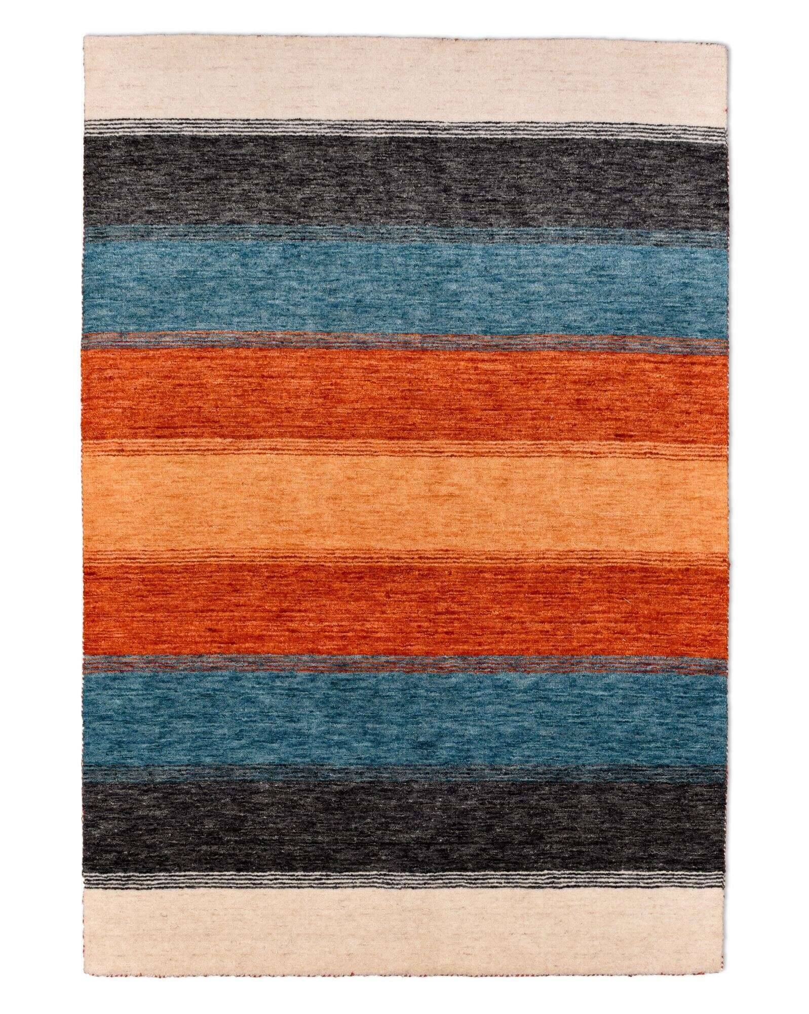 newyork_3906_403orangemulti_405271_1 Gabbeh Teppich Schurwolle 160x230 cm