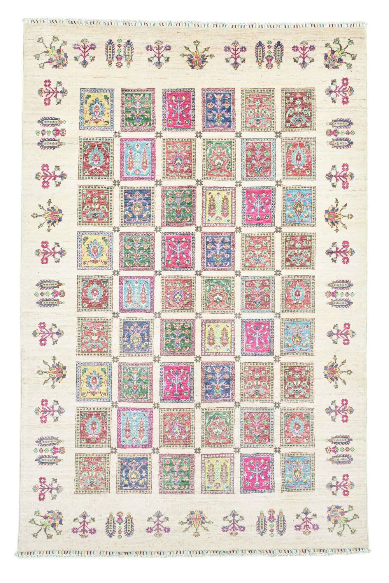 kandashah_3234_553beigemulti_431691_1 Orientteppich 200x302 cm Handgeknüpft Kandashah beige Schurwolle