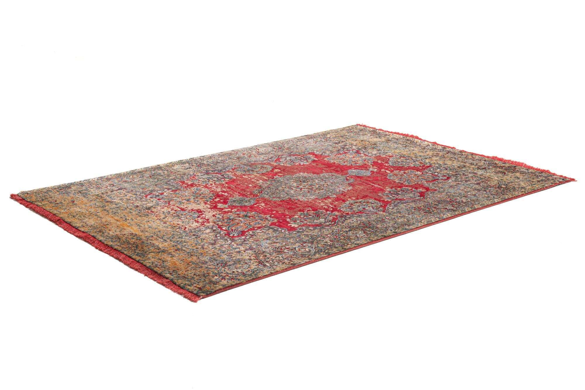  Teppich Sadra rot Handgeknüpft im Wunschmaß 