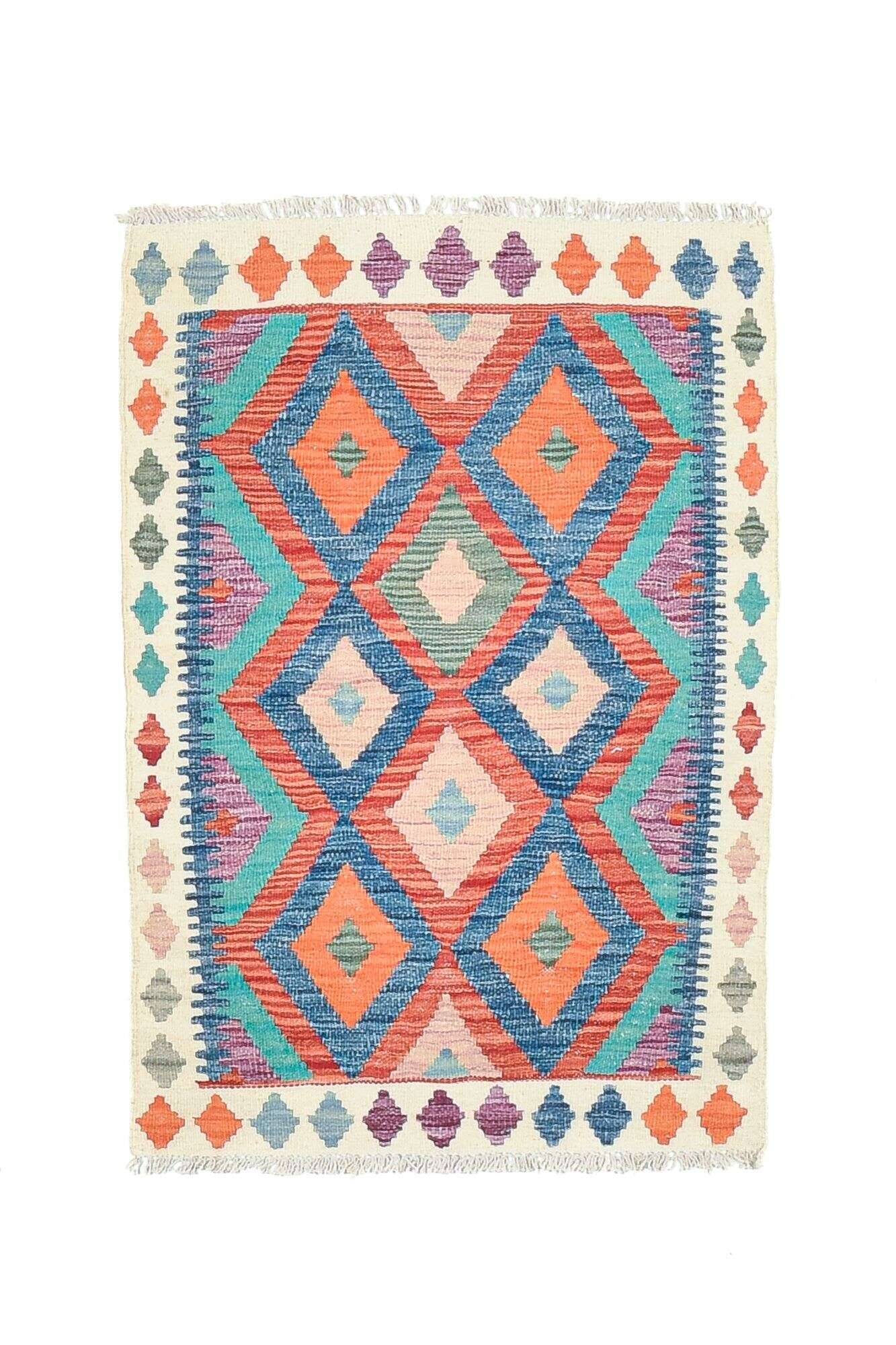 tablashah_2594_800multicolor_434916_1 Kelim Teppich Tablashah Handgewebt Schurwolle bunt 081x118cm